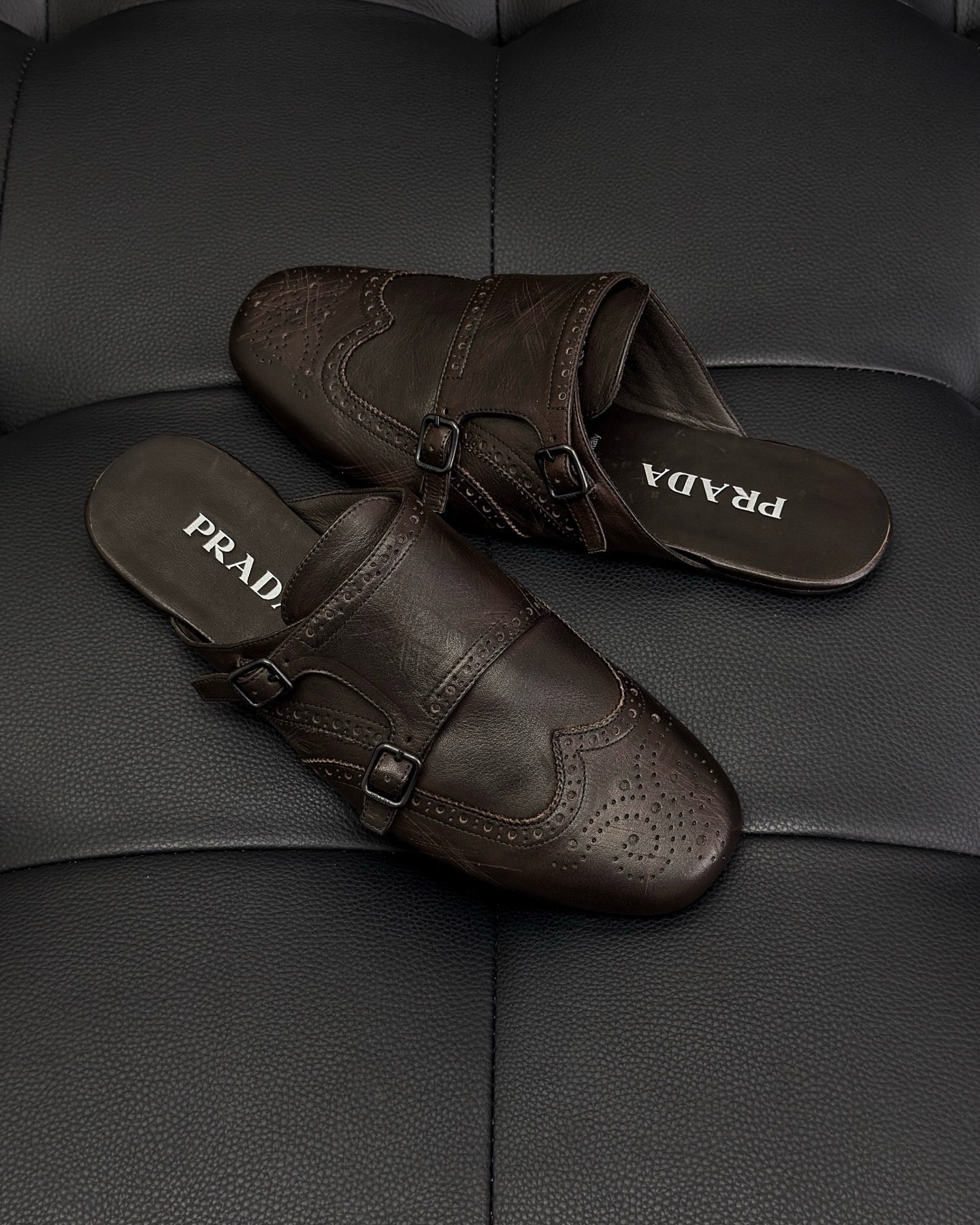 Dark brown and Brown Shoes