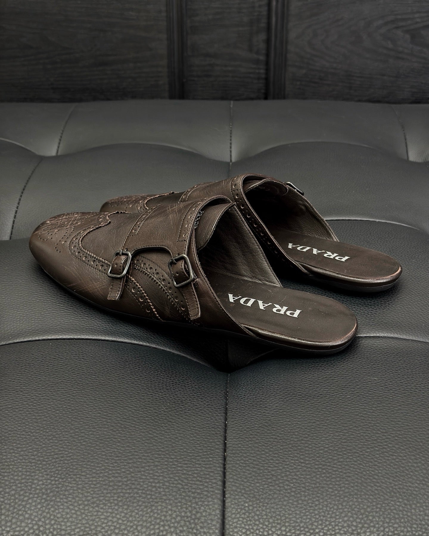 Black and Dark brown Shoes
