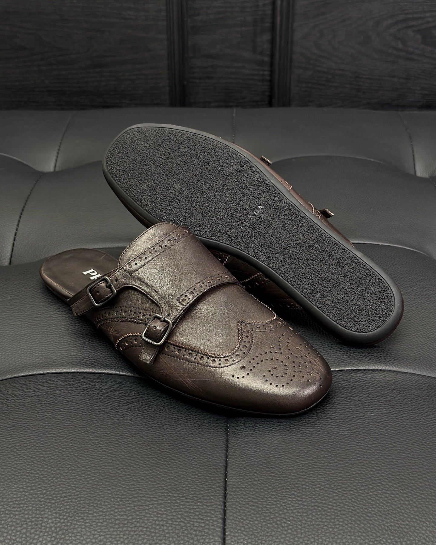 Dark brown and Brown Shoes