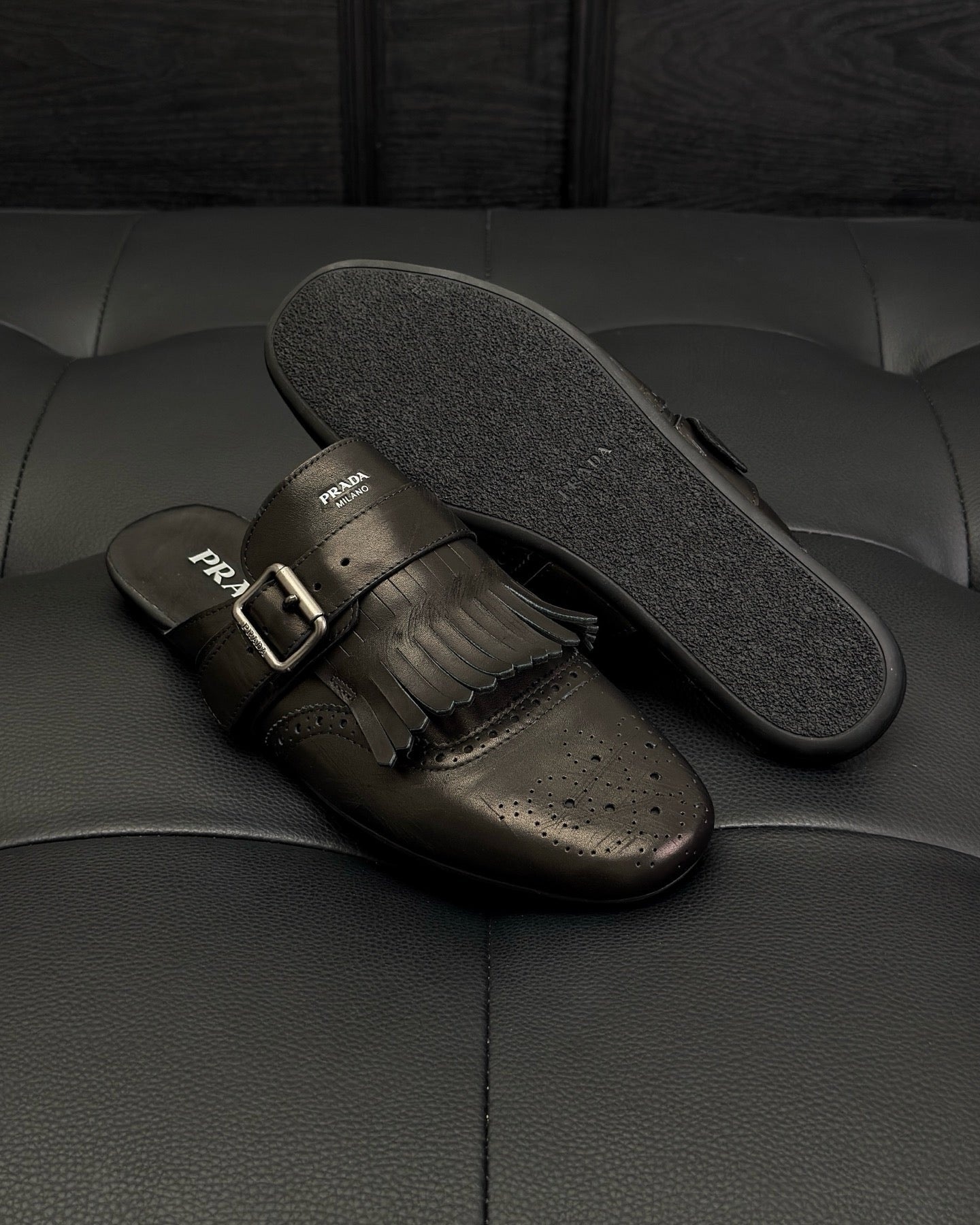 Black and Dark brown Shoes