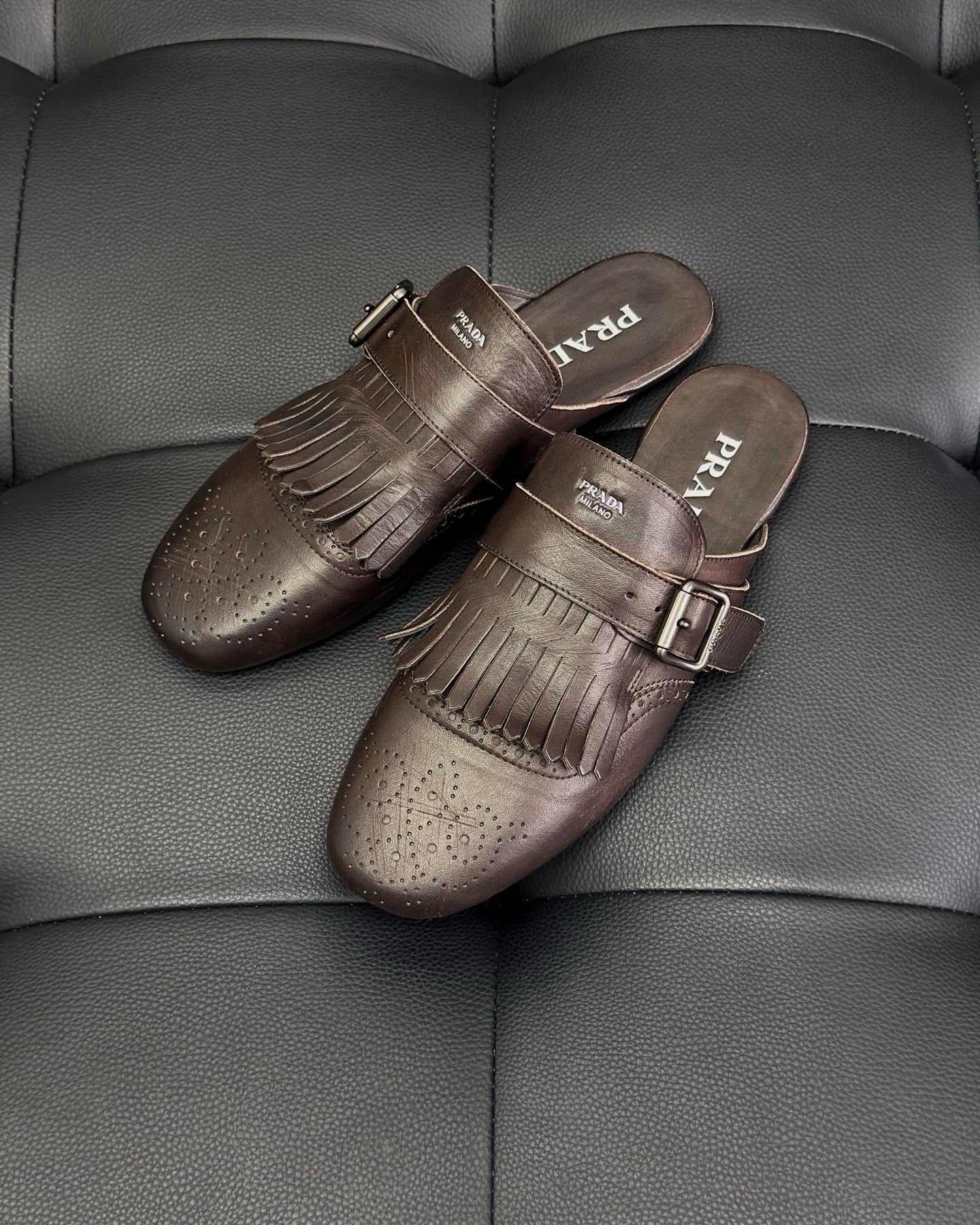 Dark brown and Brown Shoes