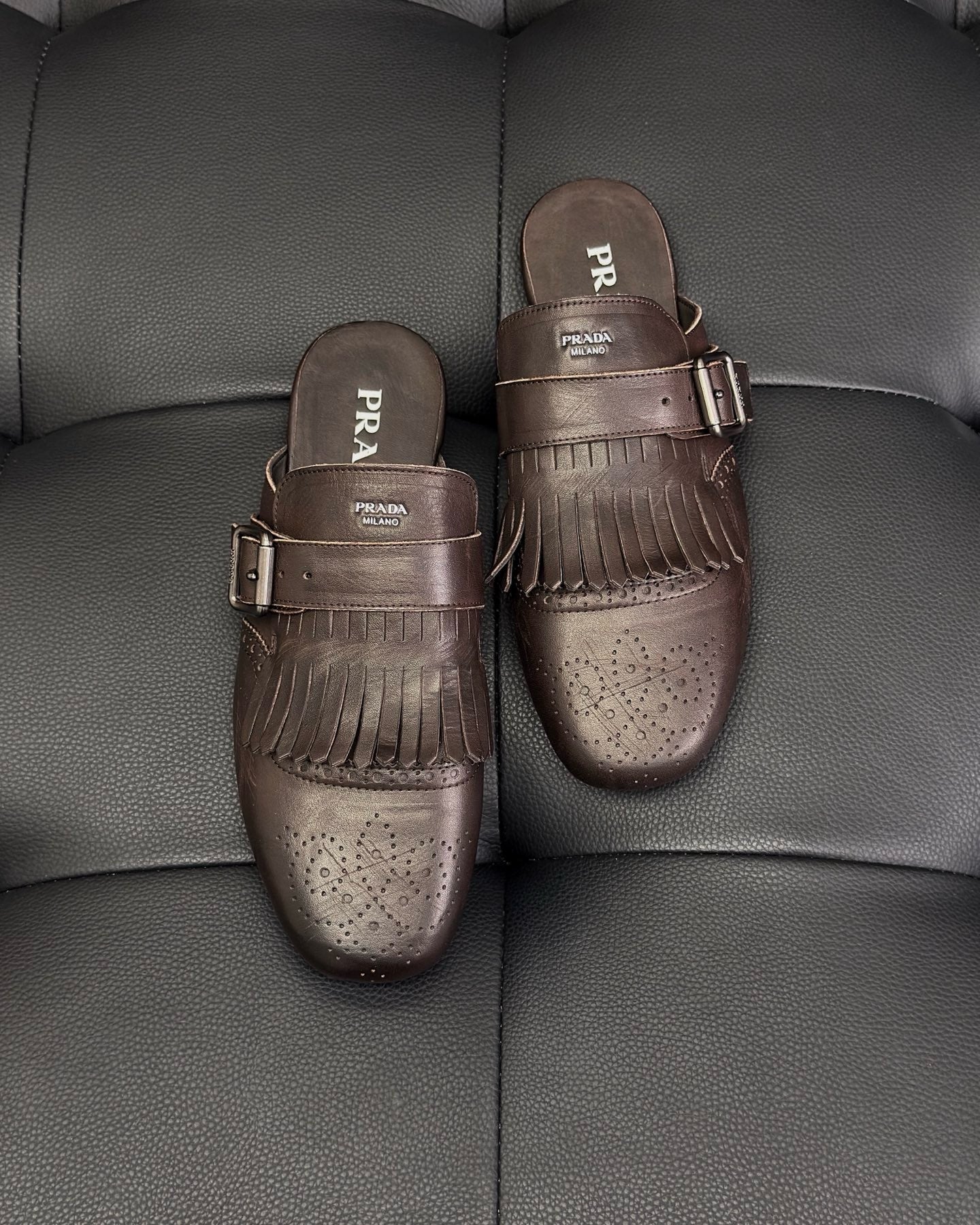 Black and Dark brown Shoes