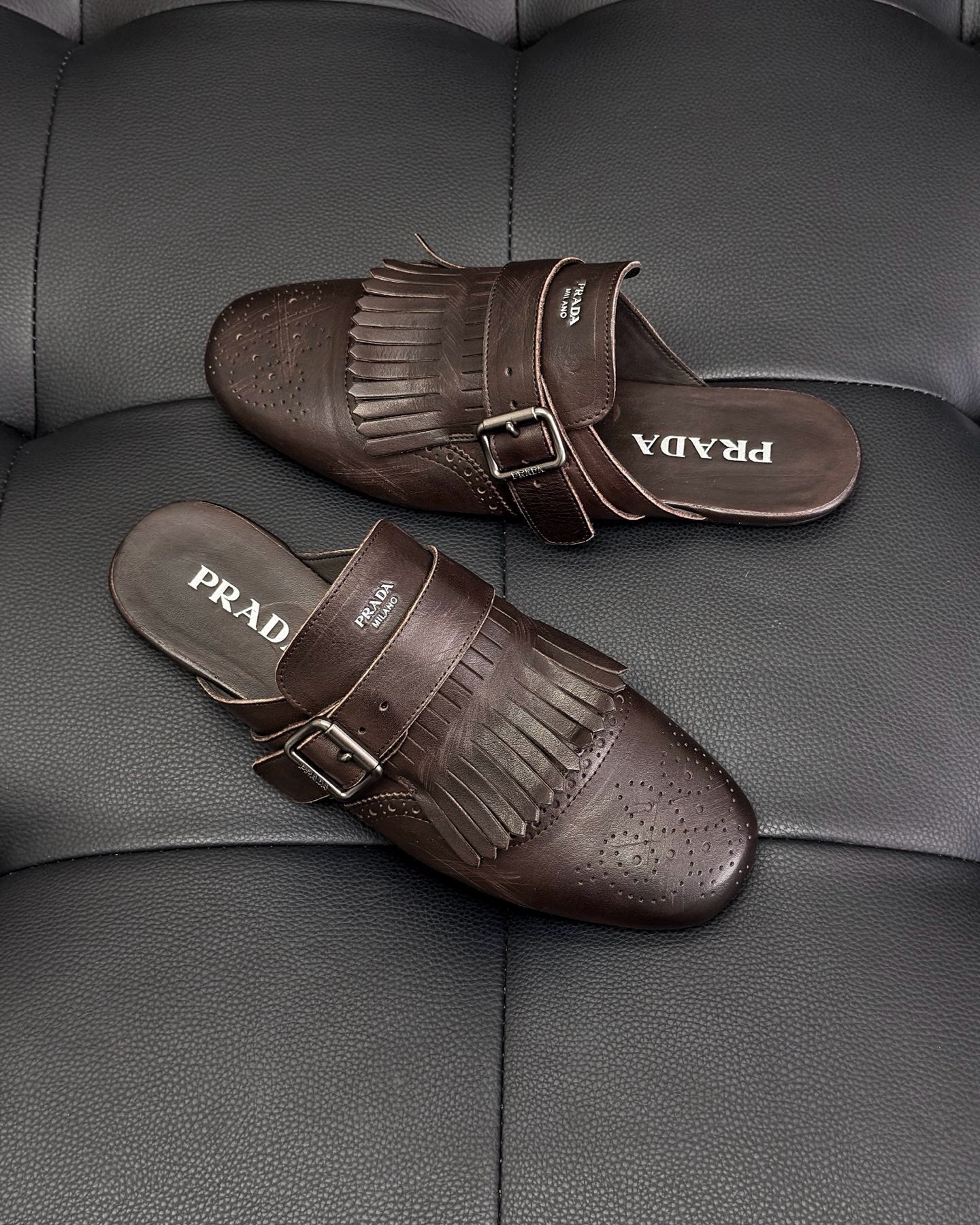 Black and Dark brown Shoes