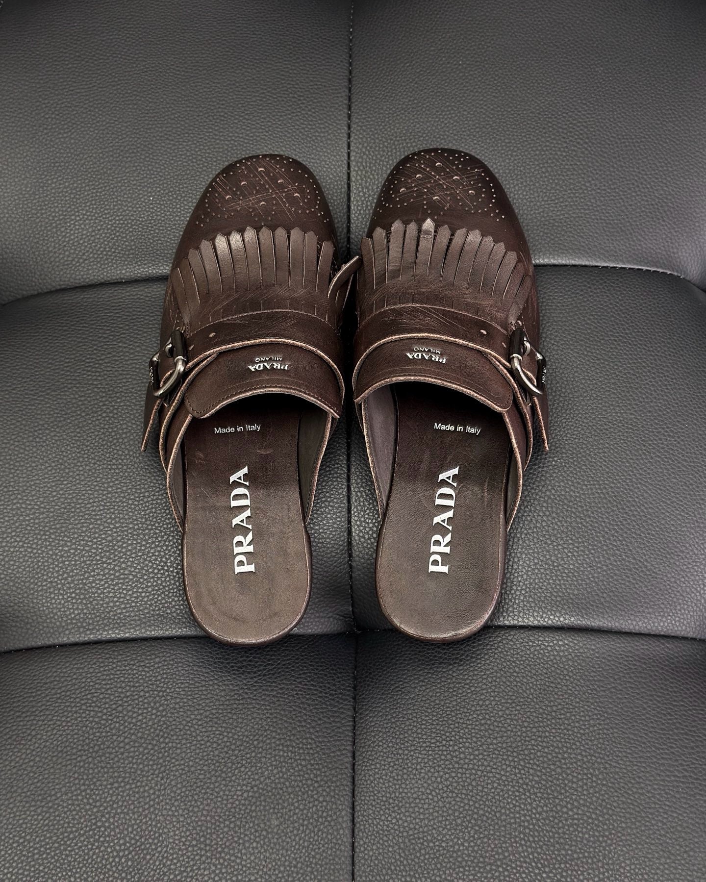 Dark brown and Brown Shoes