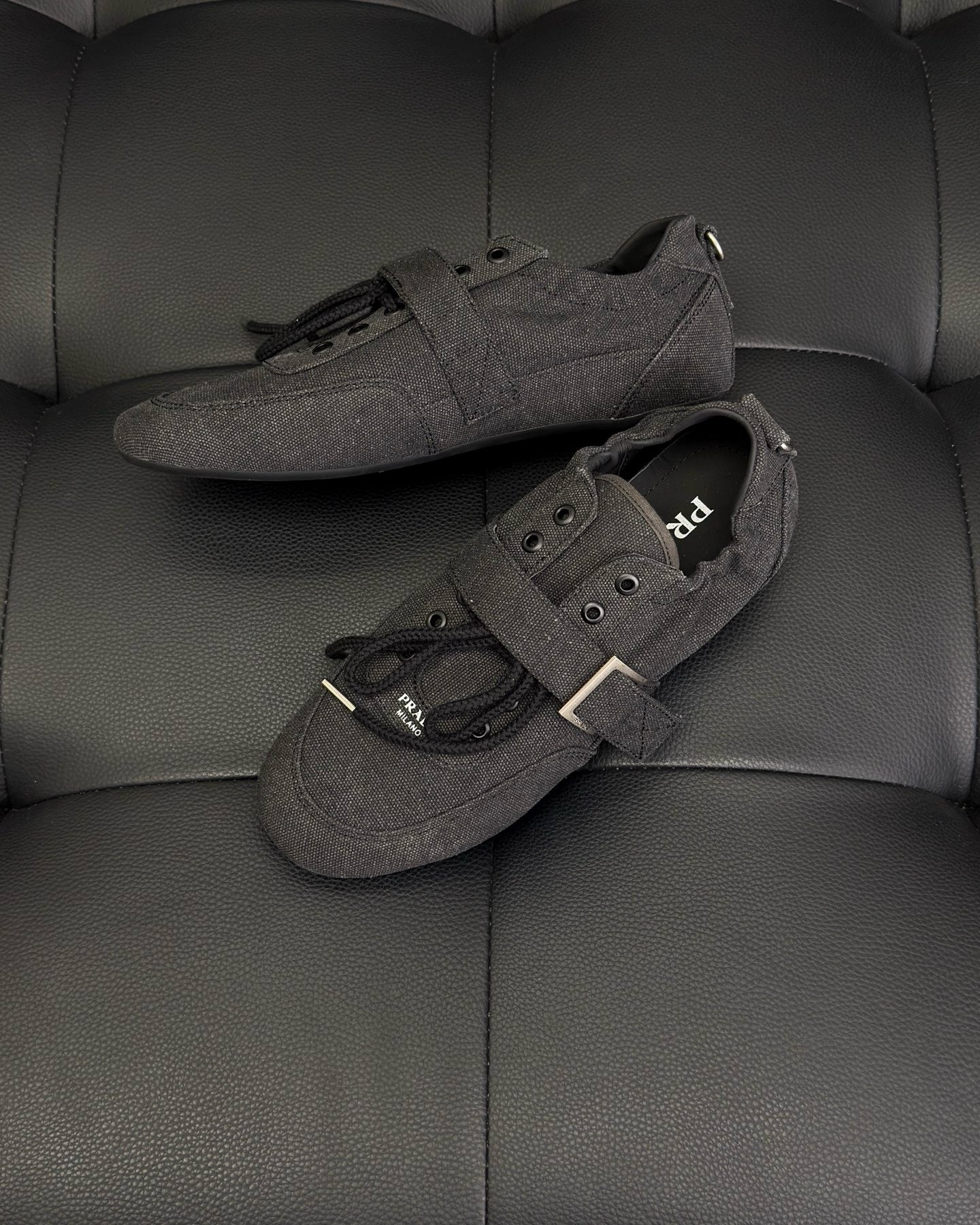 Dark grey and Light Brown Shoes
