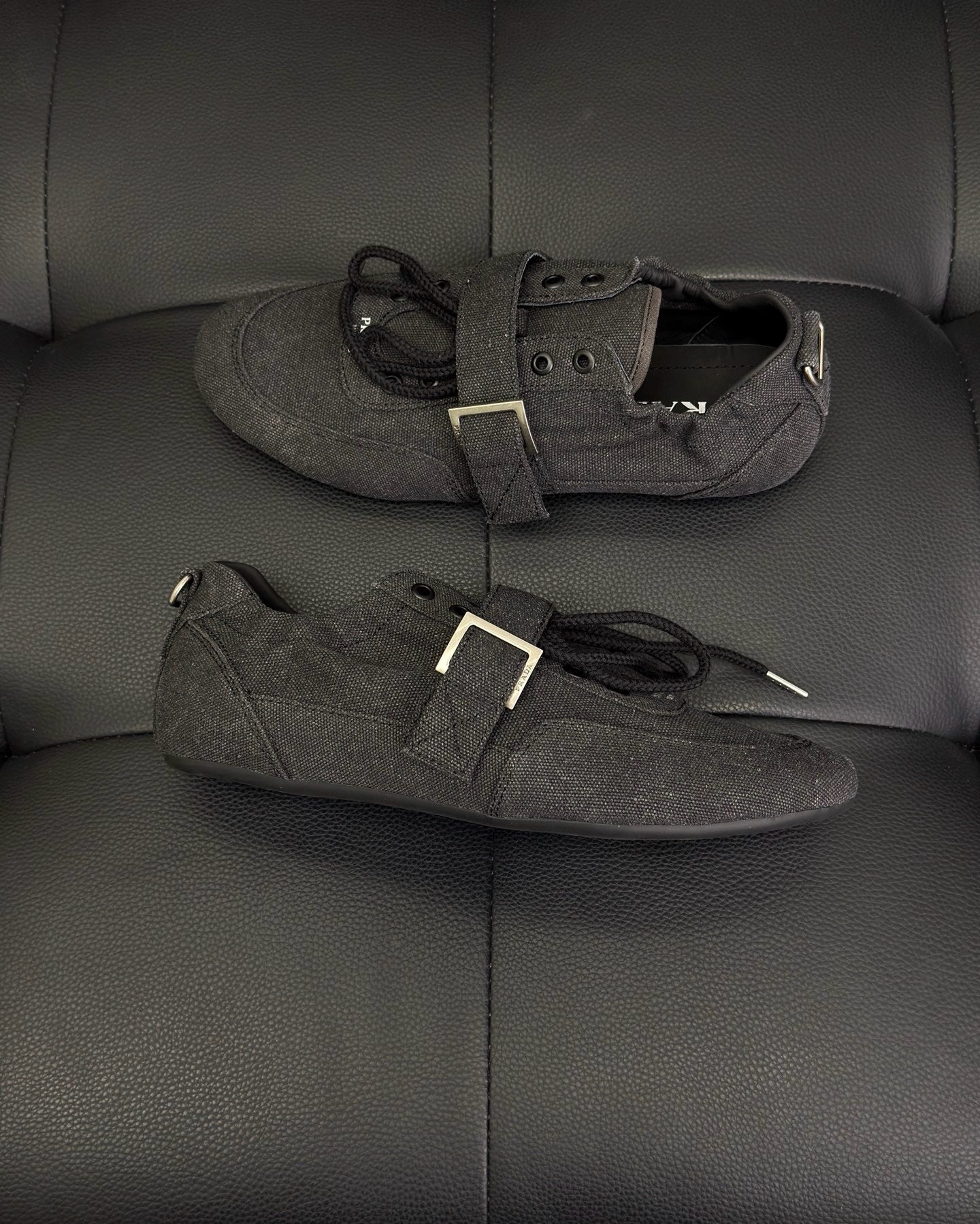 Dark grey and Light Brown Shoes