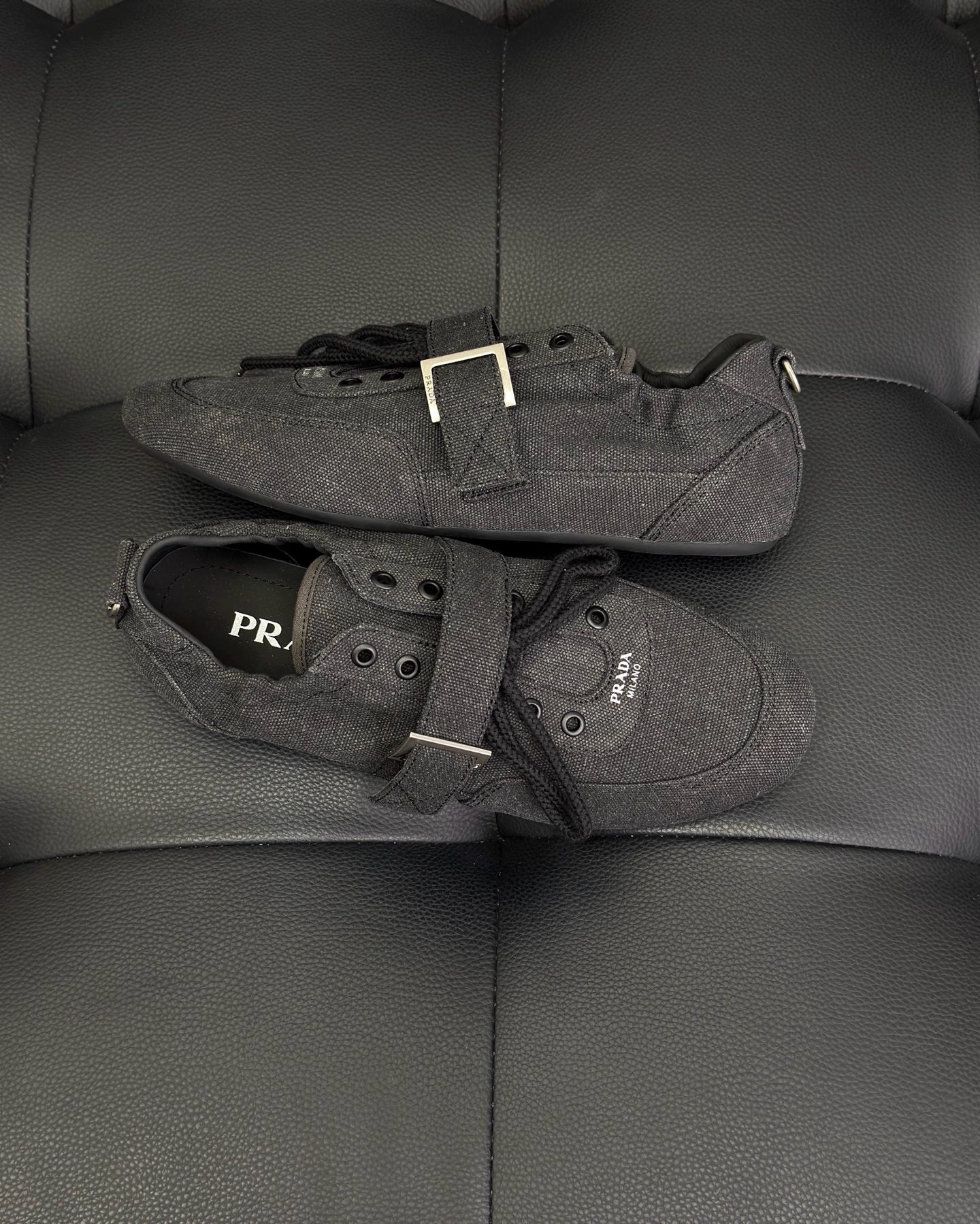Dark grey and Light Brown Shoes