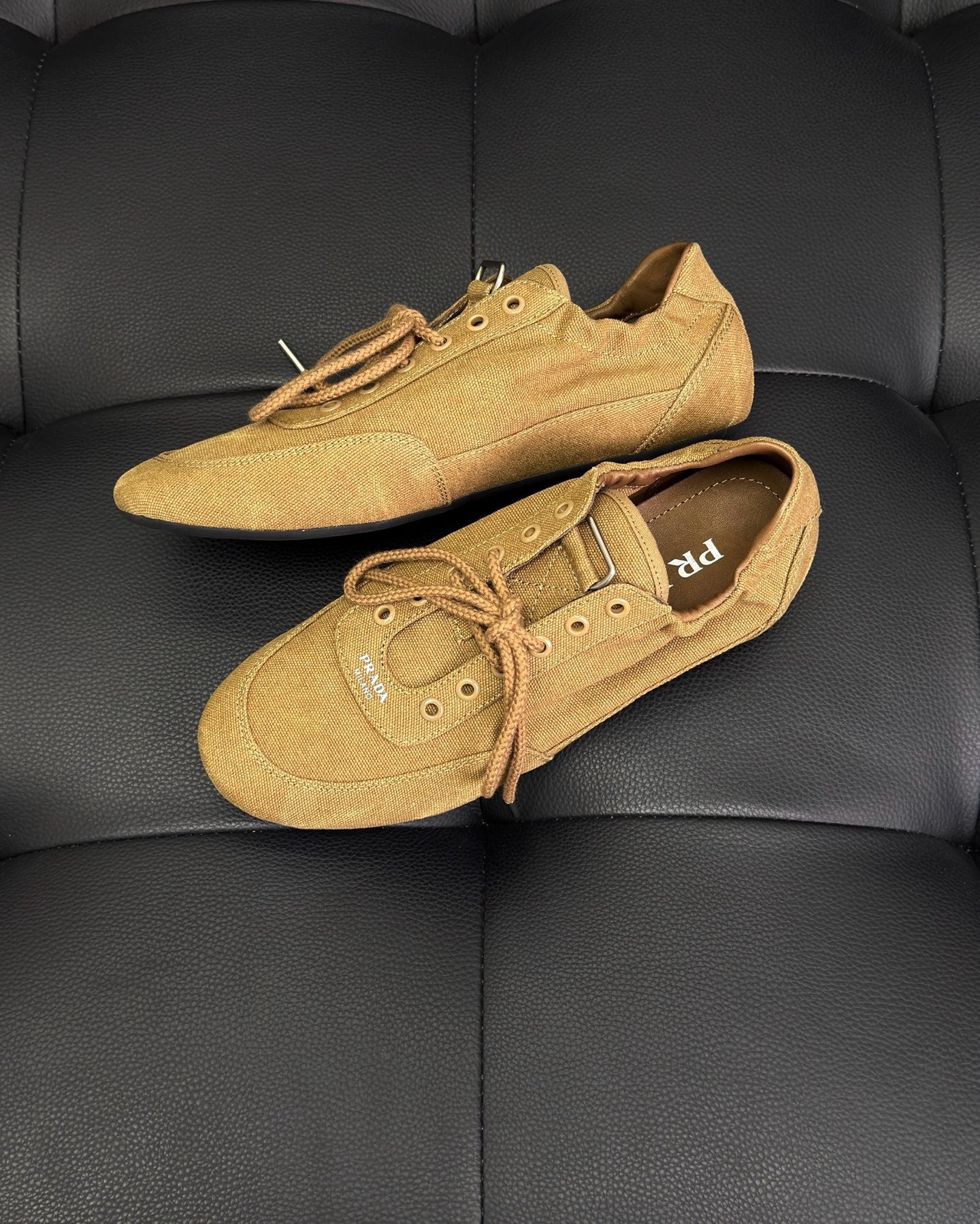 Dark grey and Light Brown Shoes