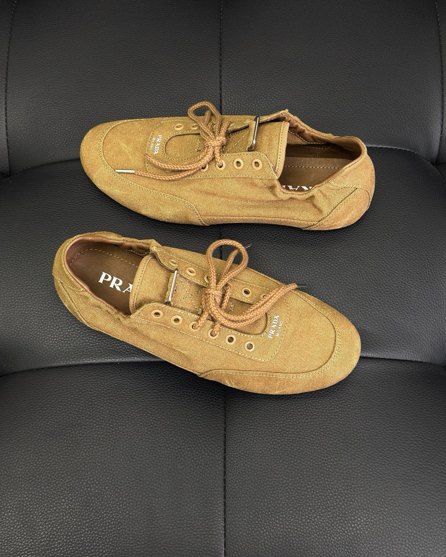 Dark grey and Light Brown Shoes