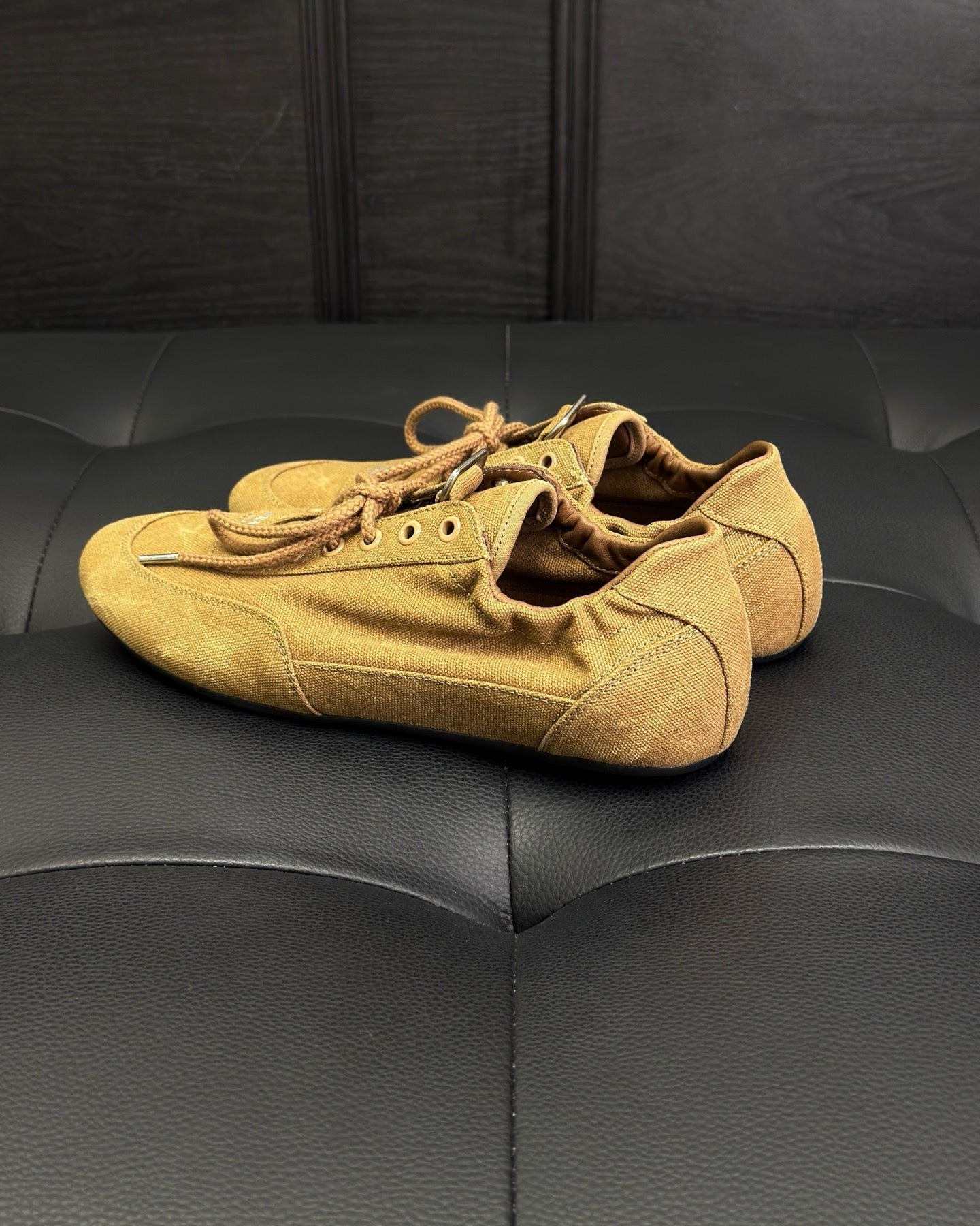 Dark grey and Light Brown Shoes