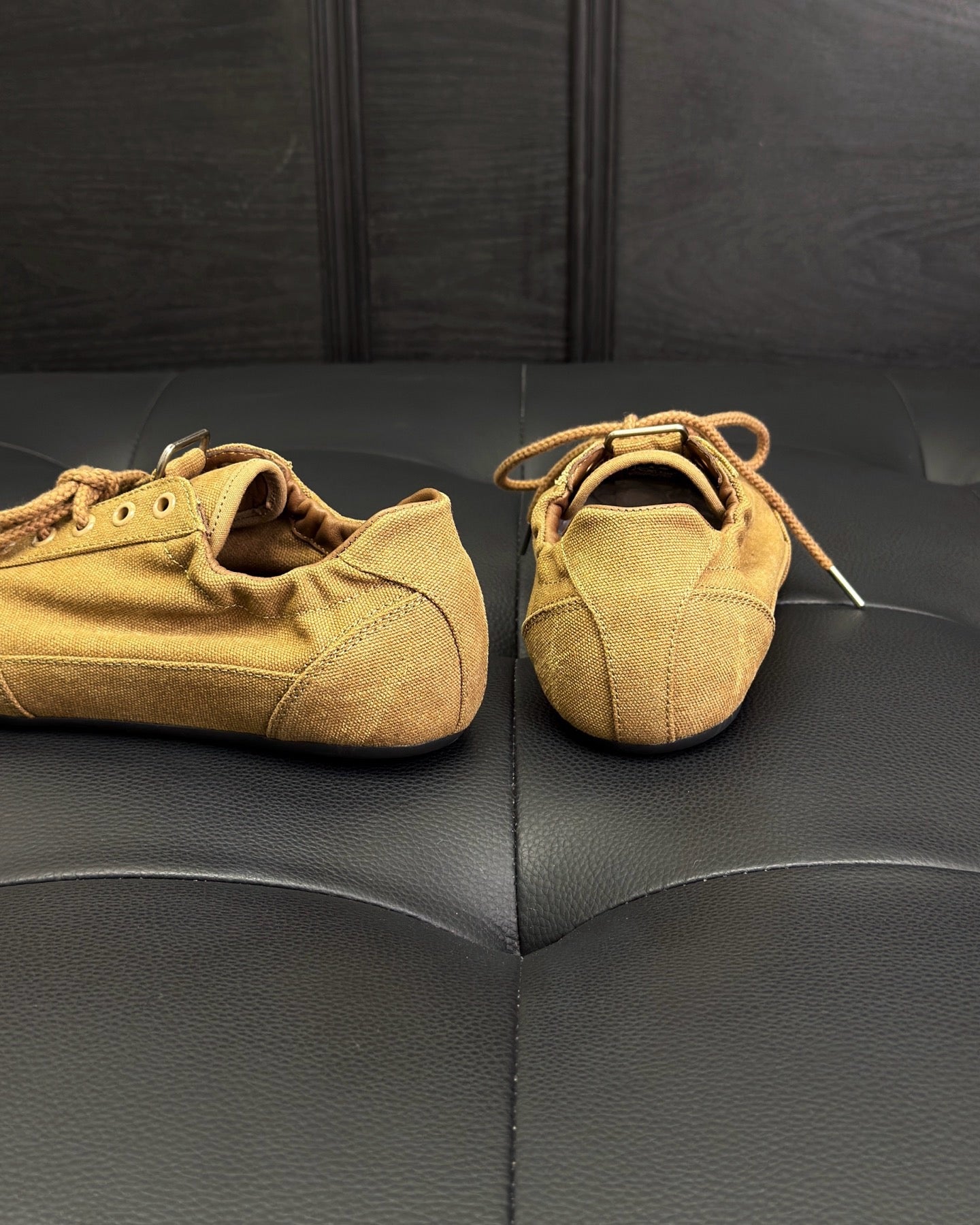 Dark grey and Light Brown Shoes