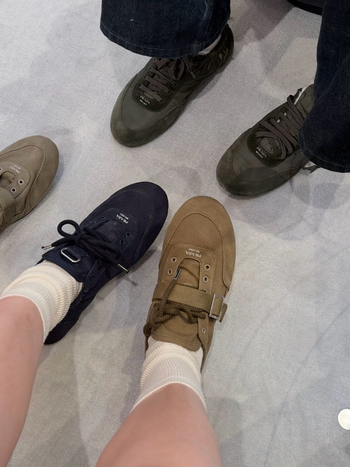Dark grey and Light Brown Shoes