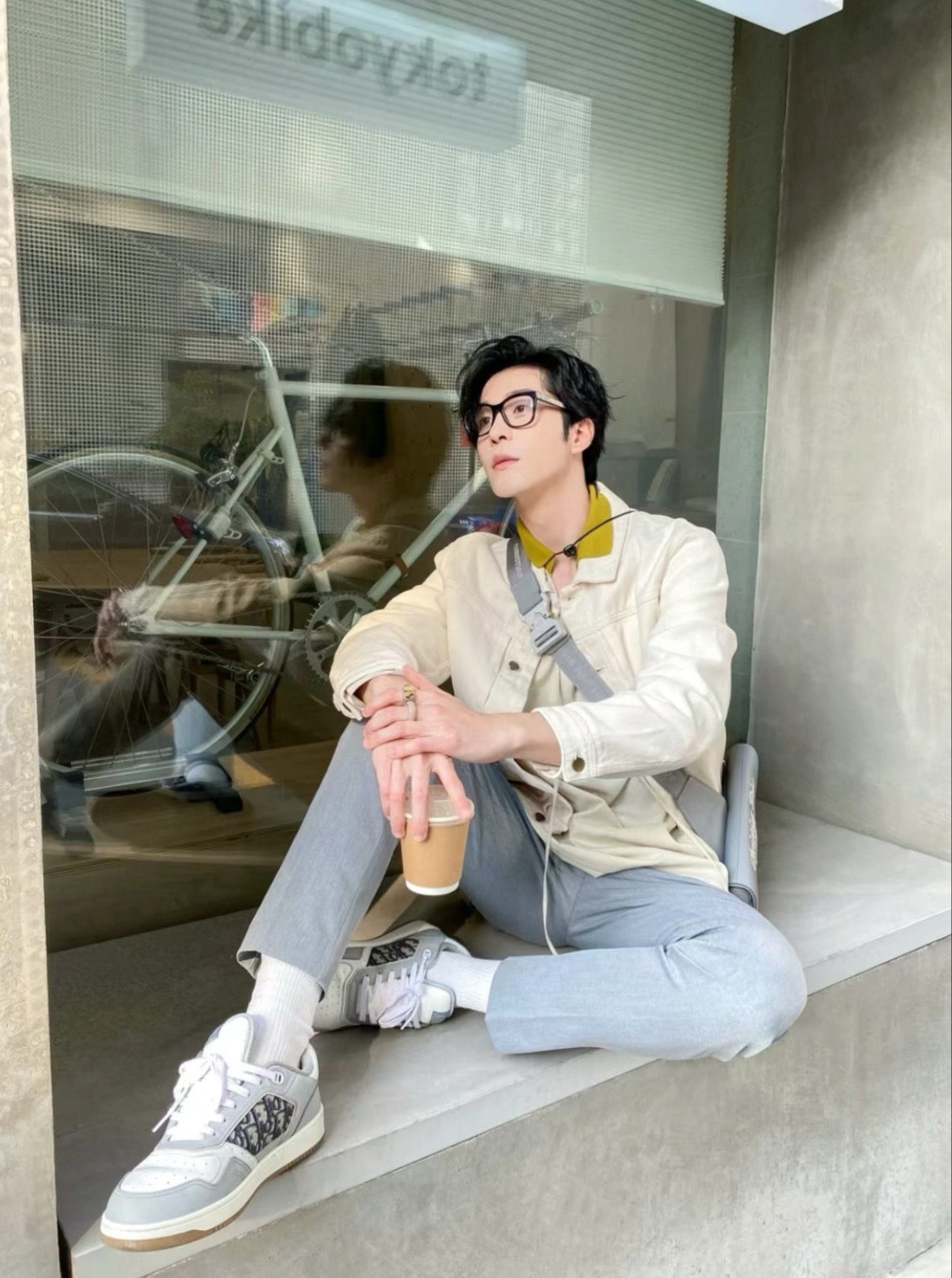 White grey and White black Shoes