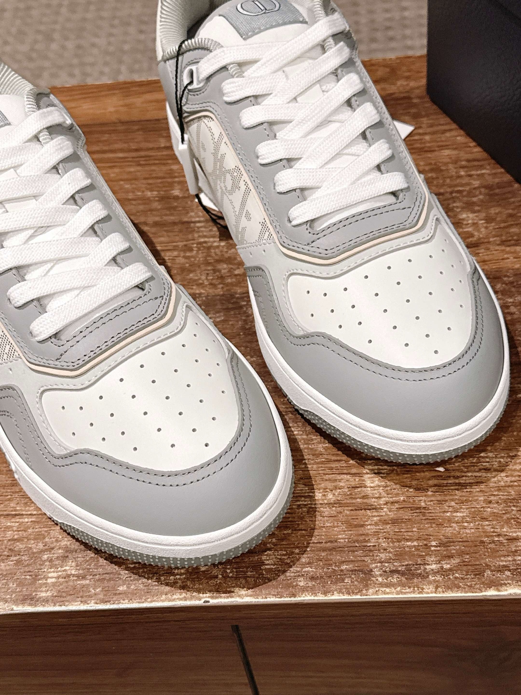 White grey and White Shoes