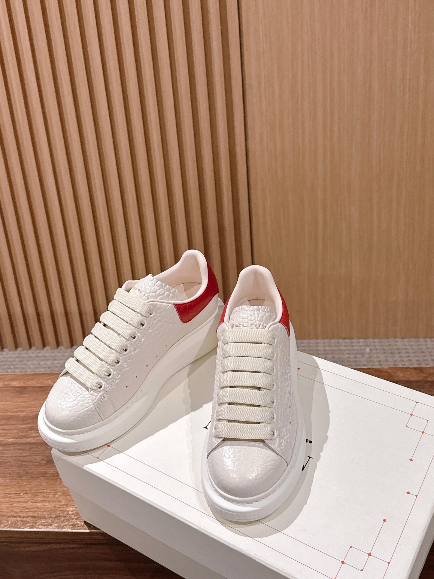 White red and White blue Shoes