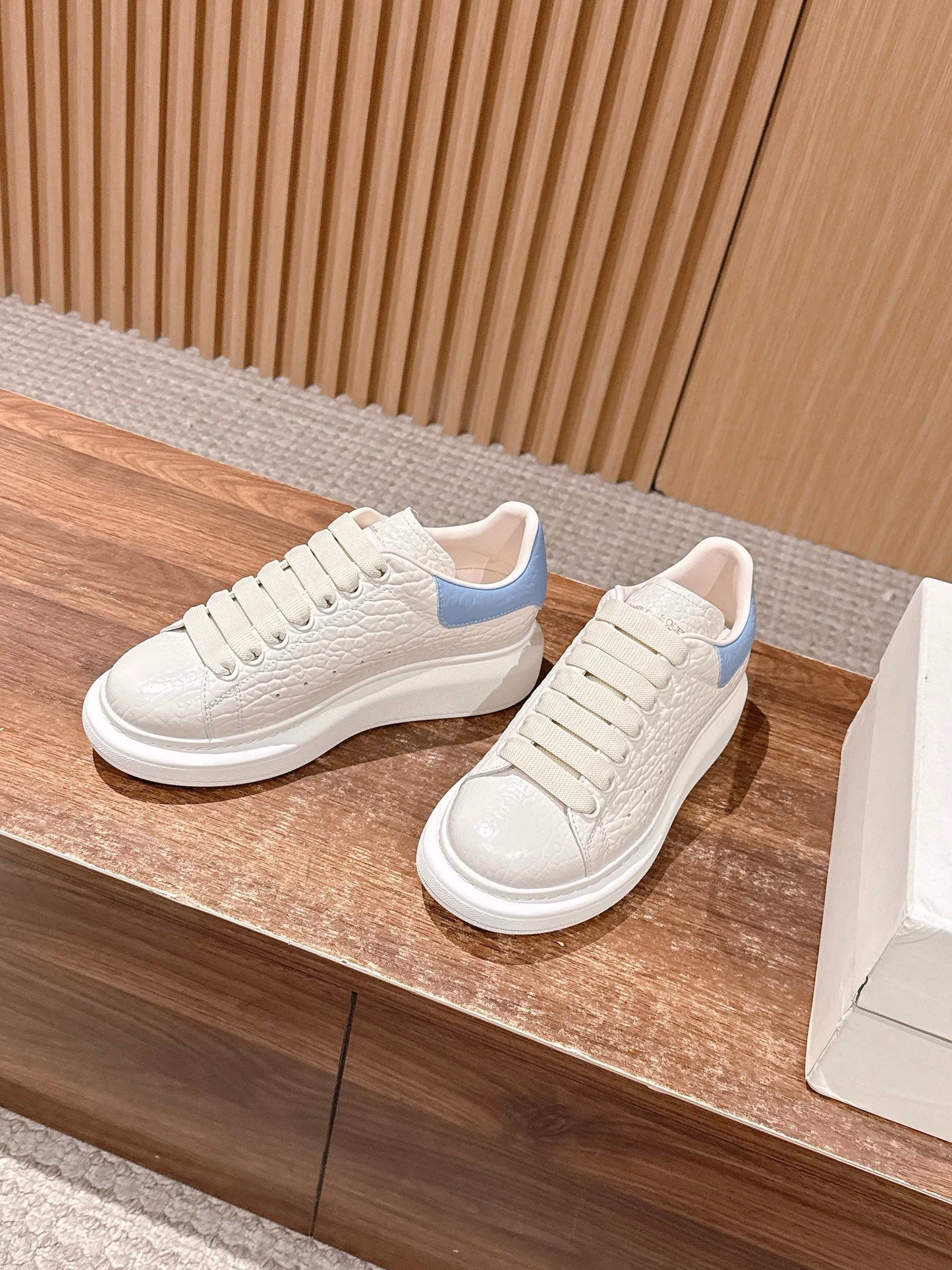White red and White blue Shoes