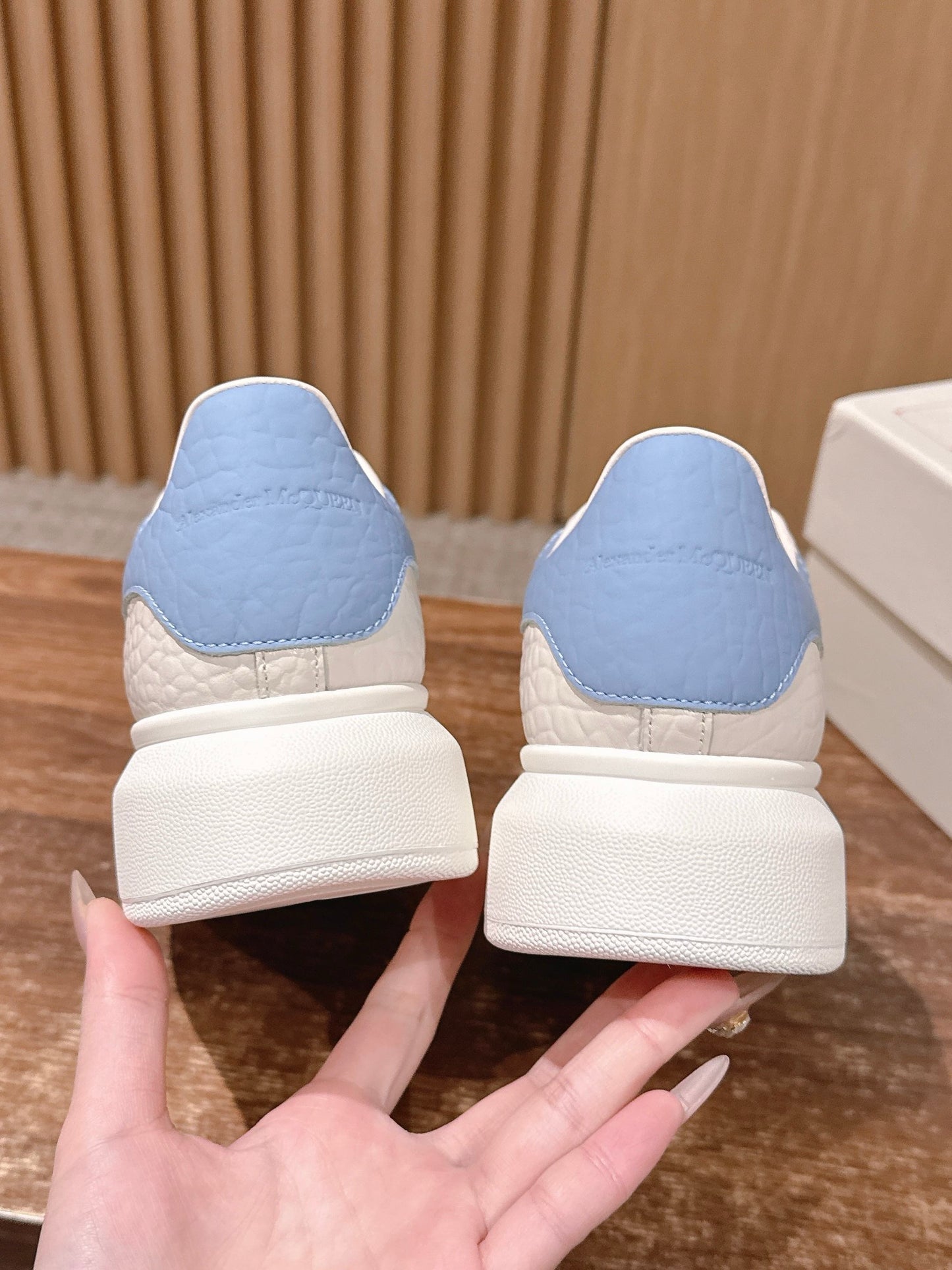 White red and White blue Shoes