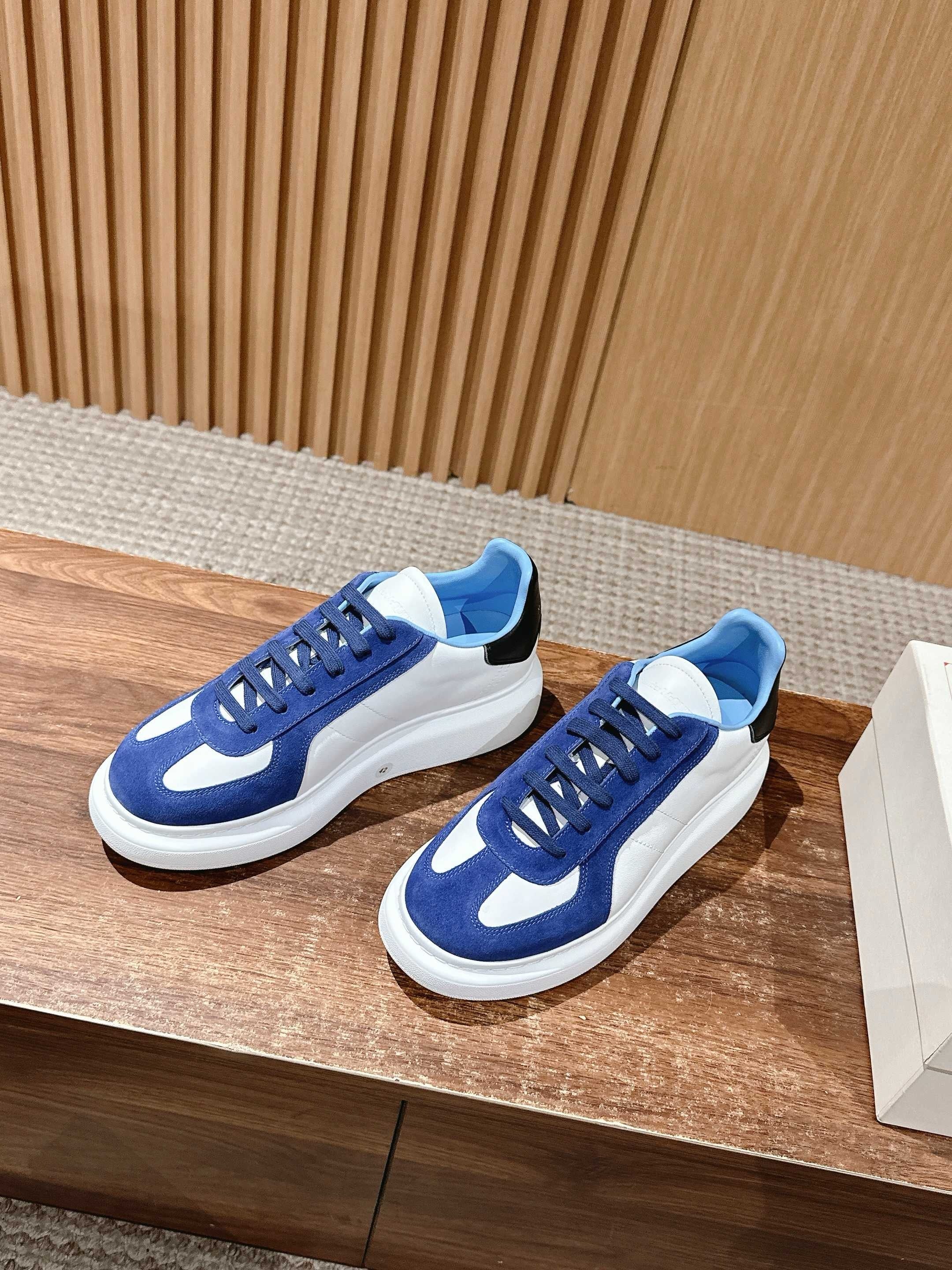 Blue white and Brown black Shoes
