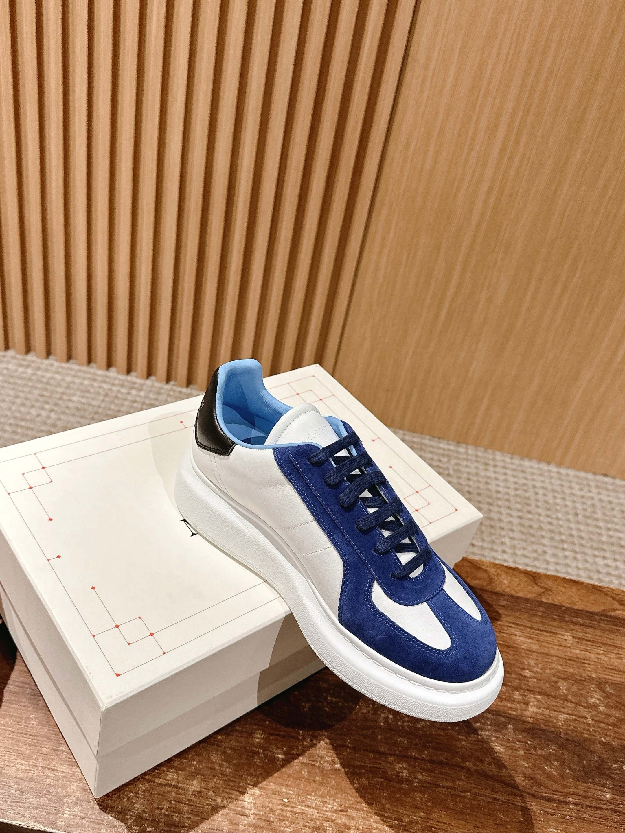 Blue white and Brown black Shoes