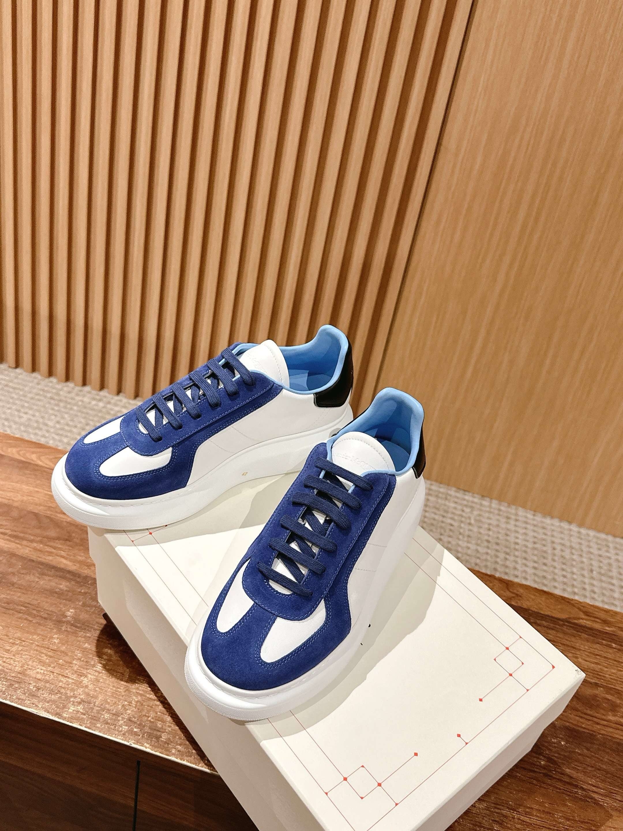 White blue and Brown black Shoes