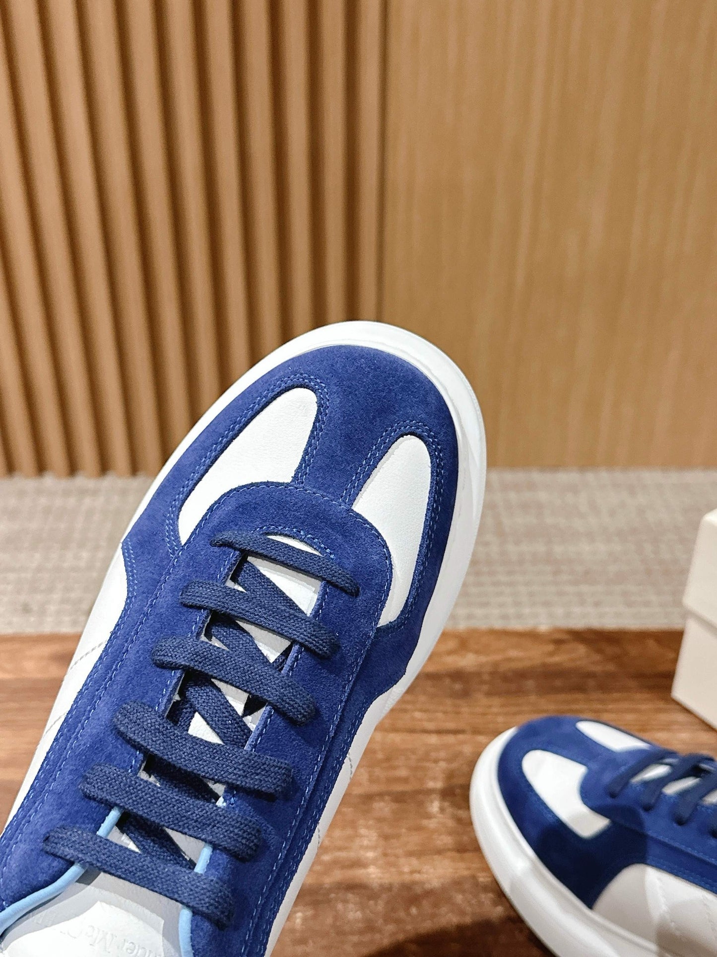 White blue and Brown black Shoes