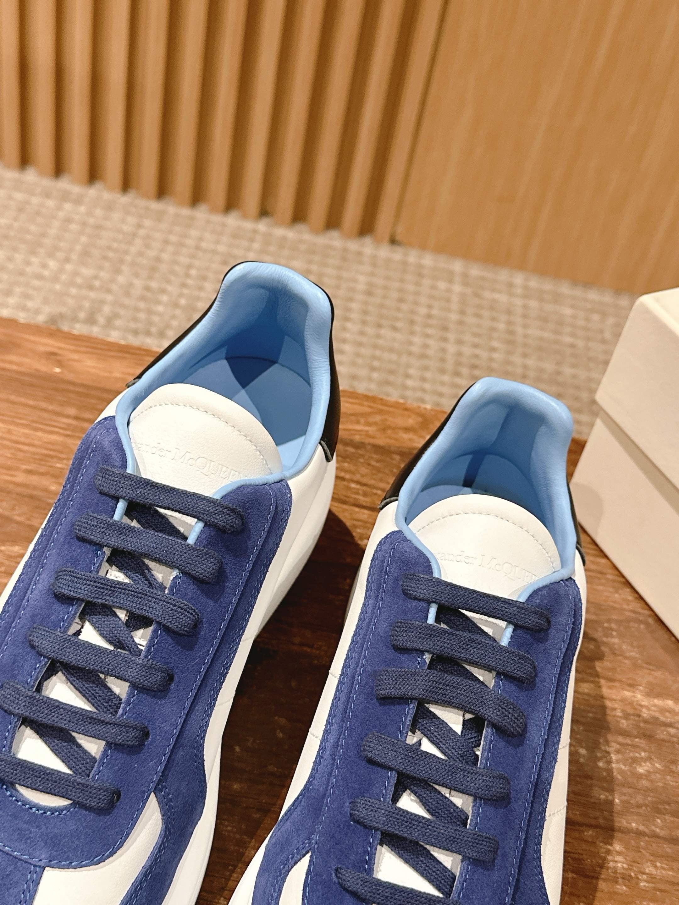 White blue and Brown black Shoes
