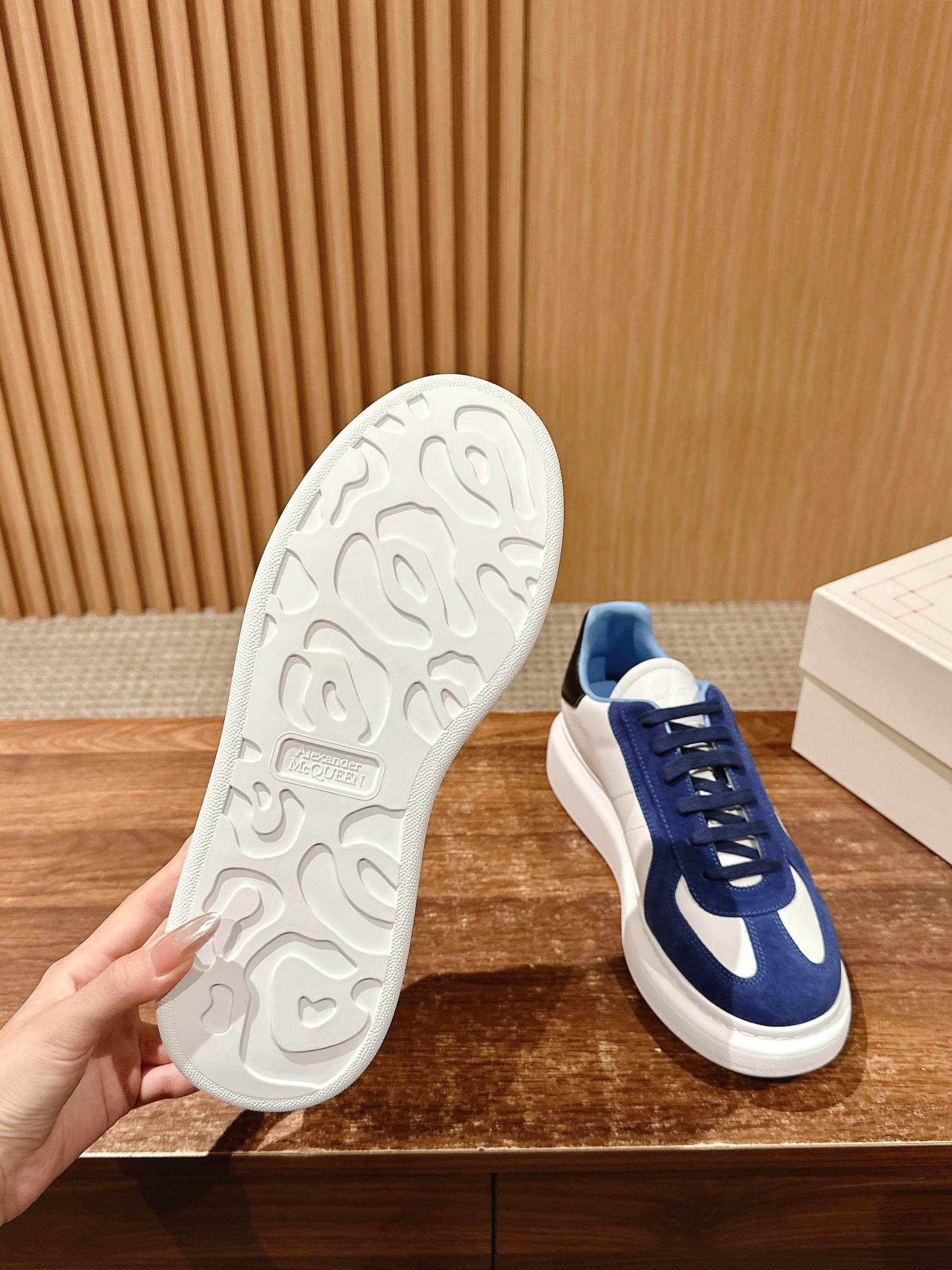 Blue white and Brown black Shoes