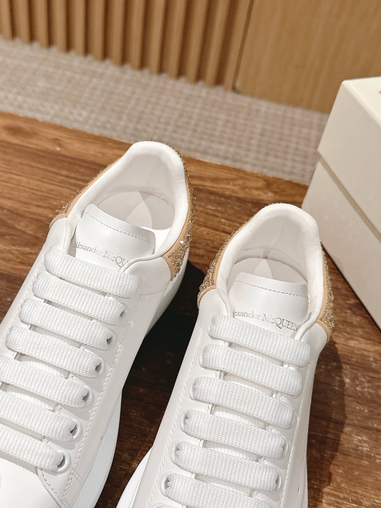 White golden Shoes