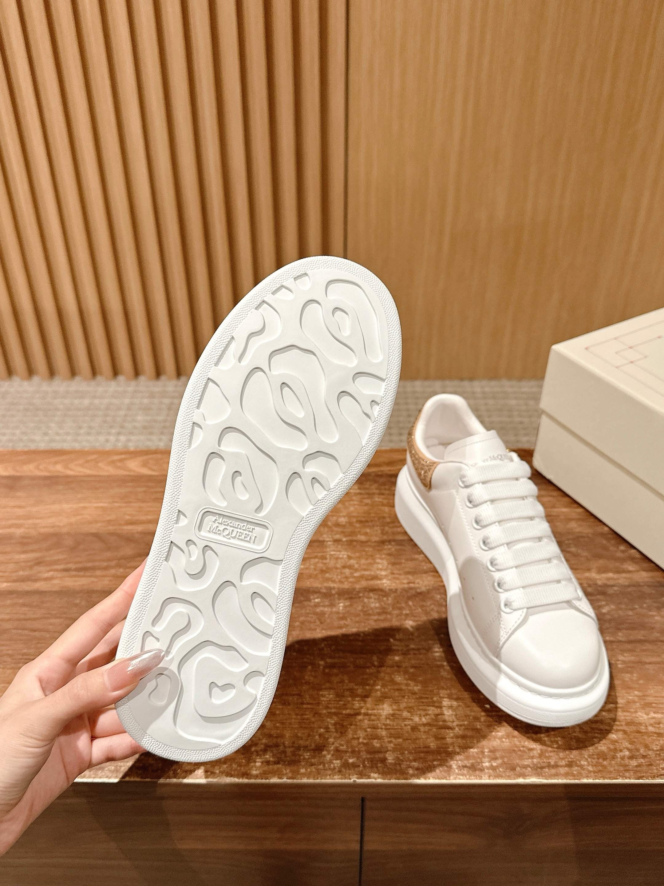 Cream white brown Shoes