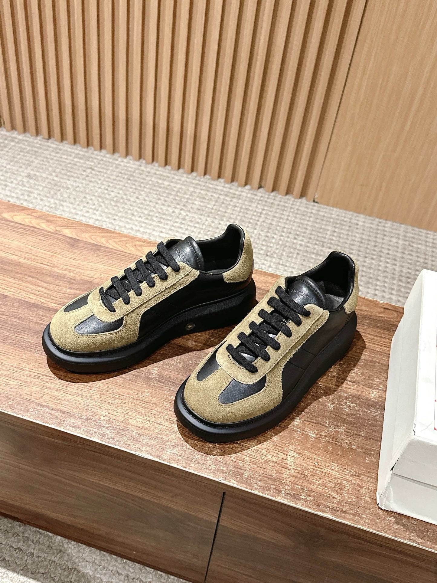 White blue and Brown black Shoes
