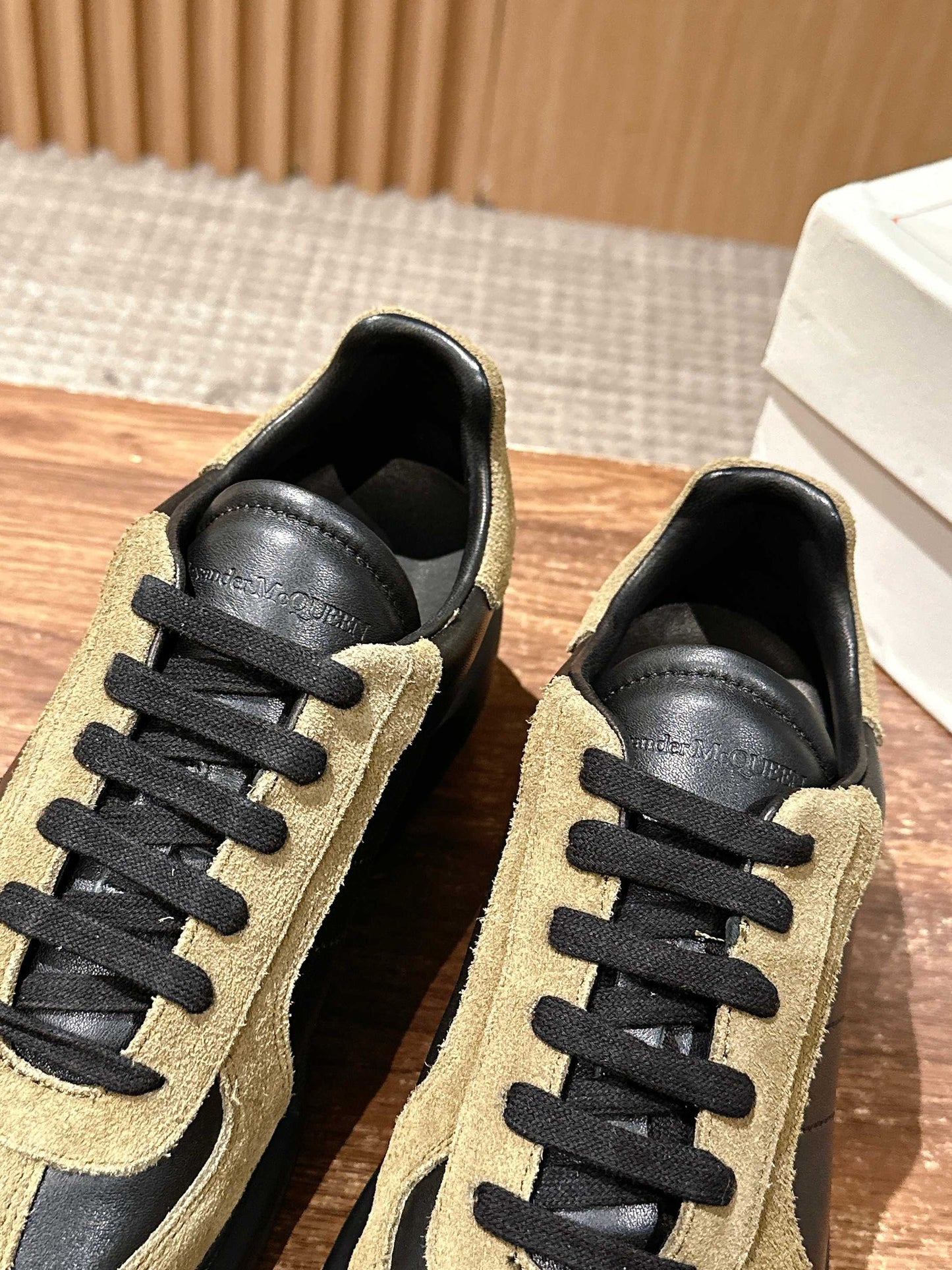 White blue and Brown black Shoes