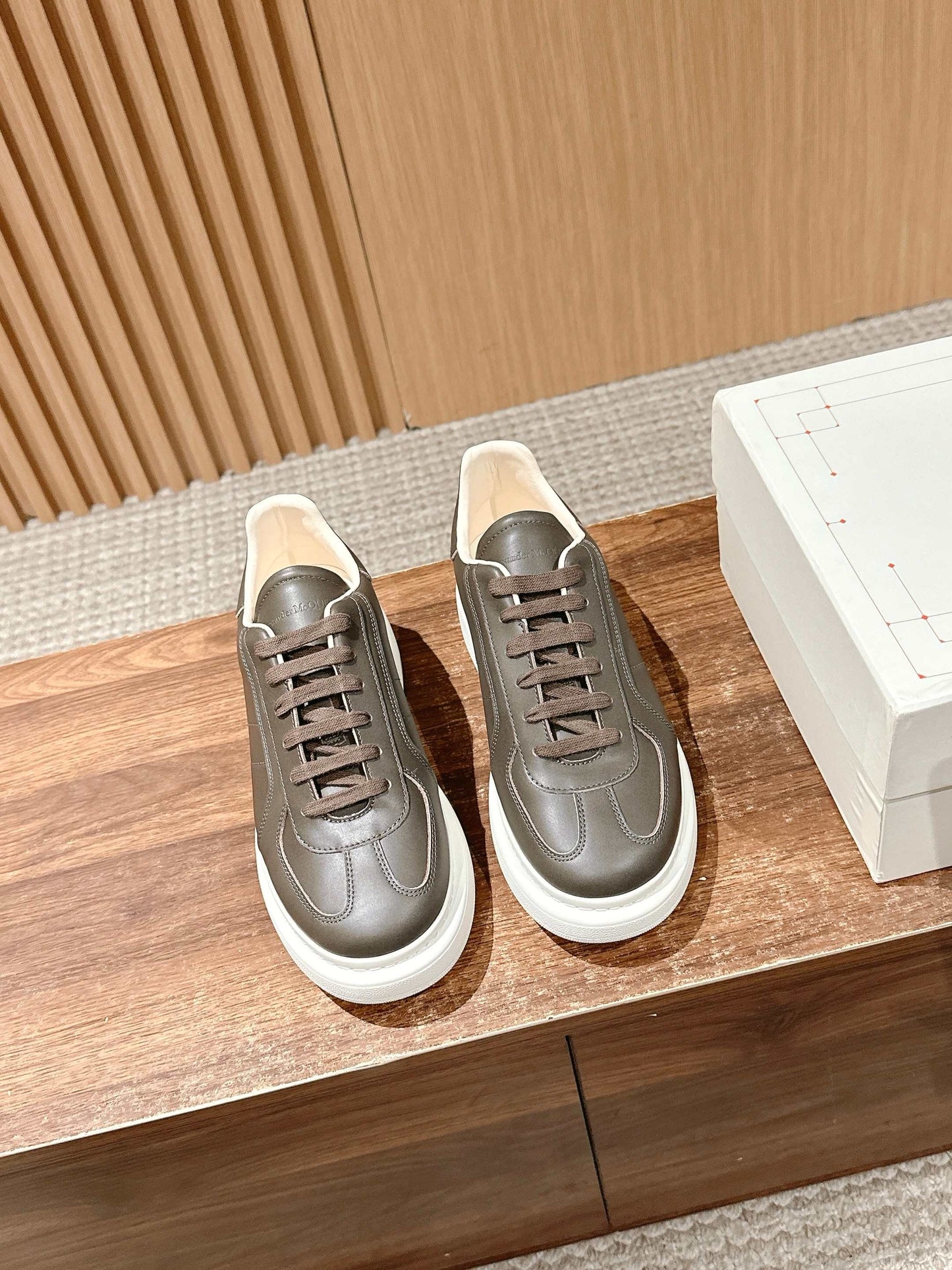 White dark brown Shoes