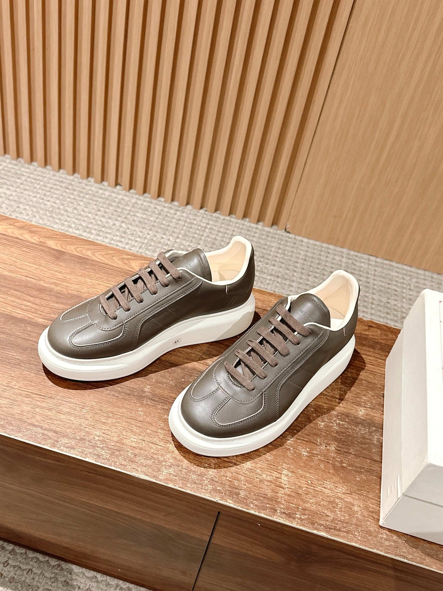 White dark brown Shoes
