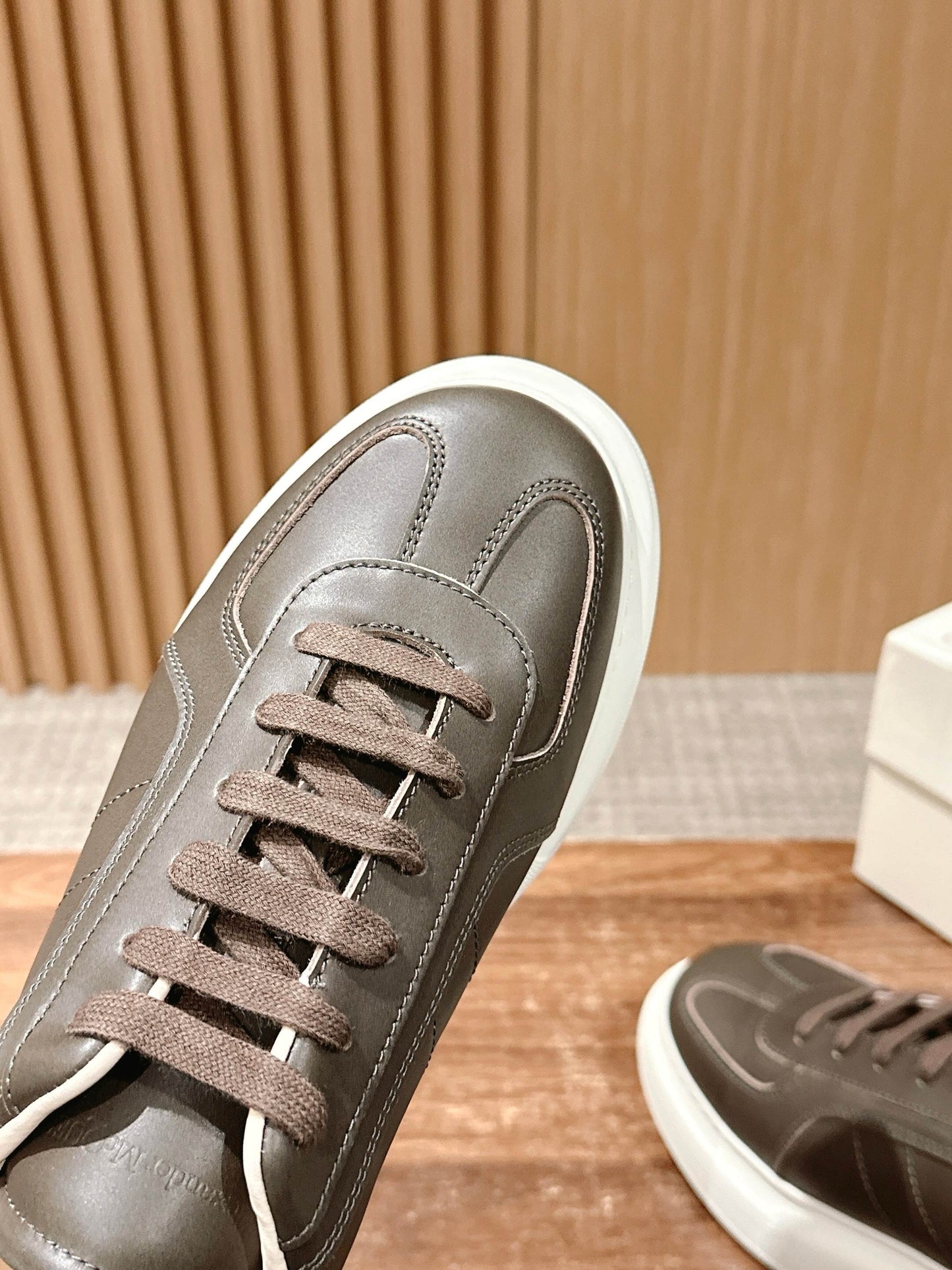 White dark brown Shoes