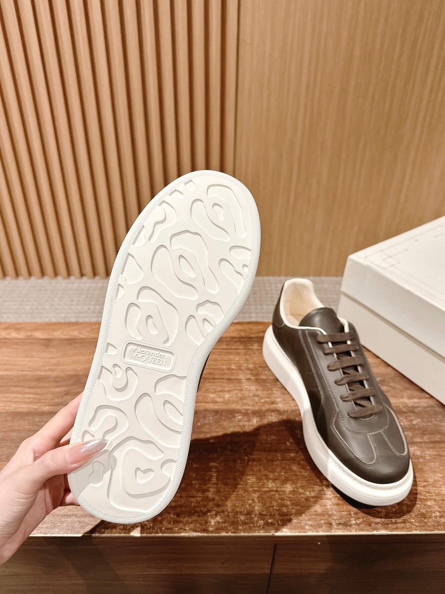 White dark brown Shoes