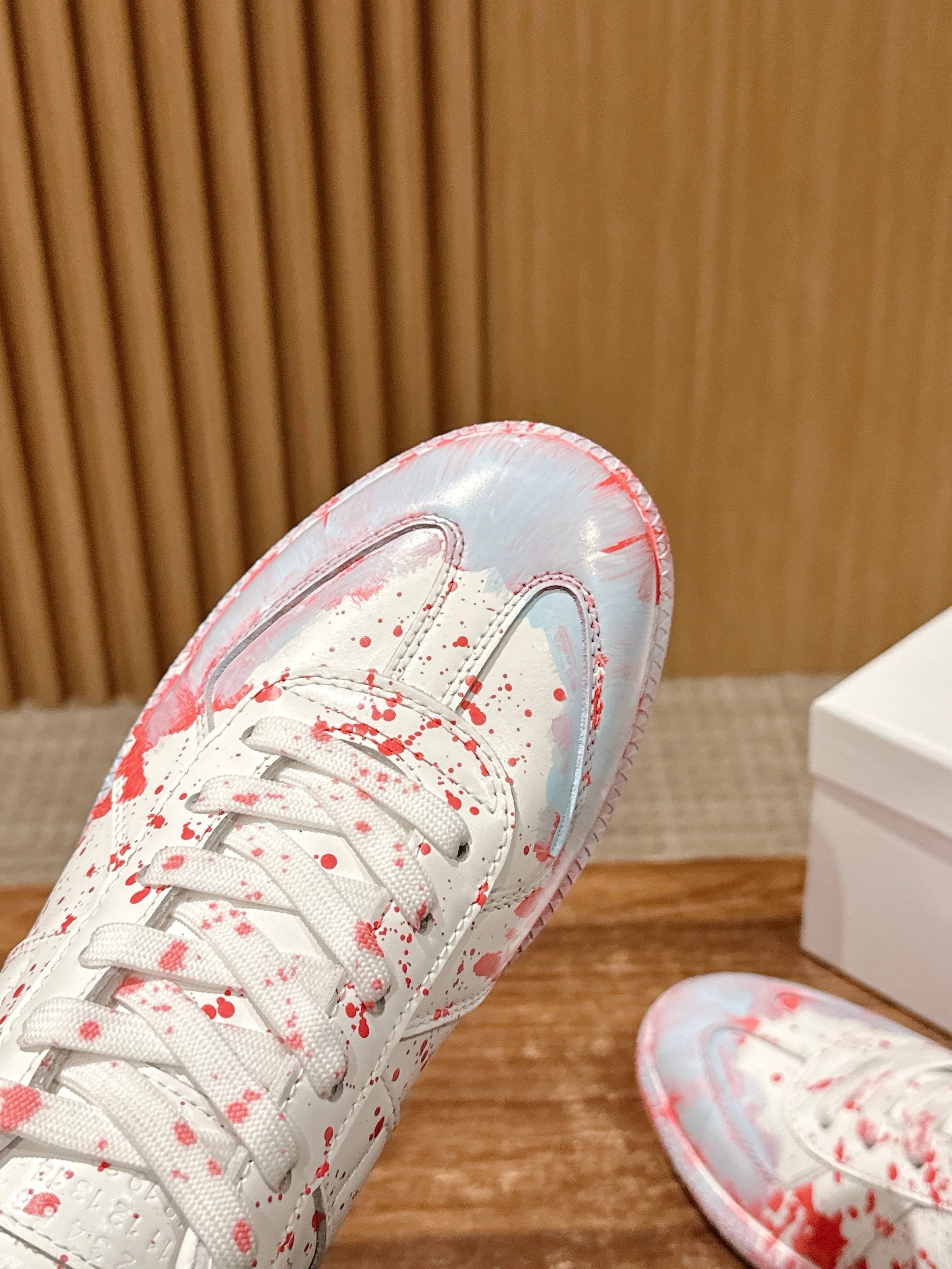 Black white and Paint drop Shoes