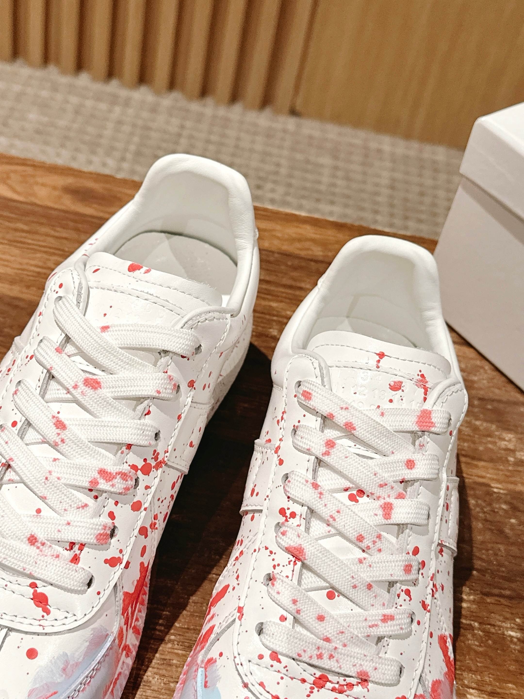 Black white and Paint drop Shoes