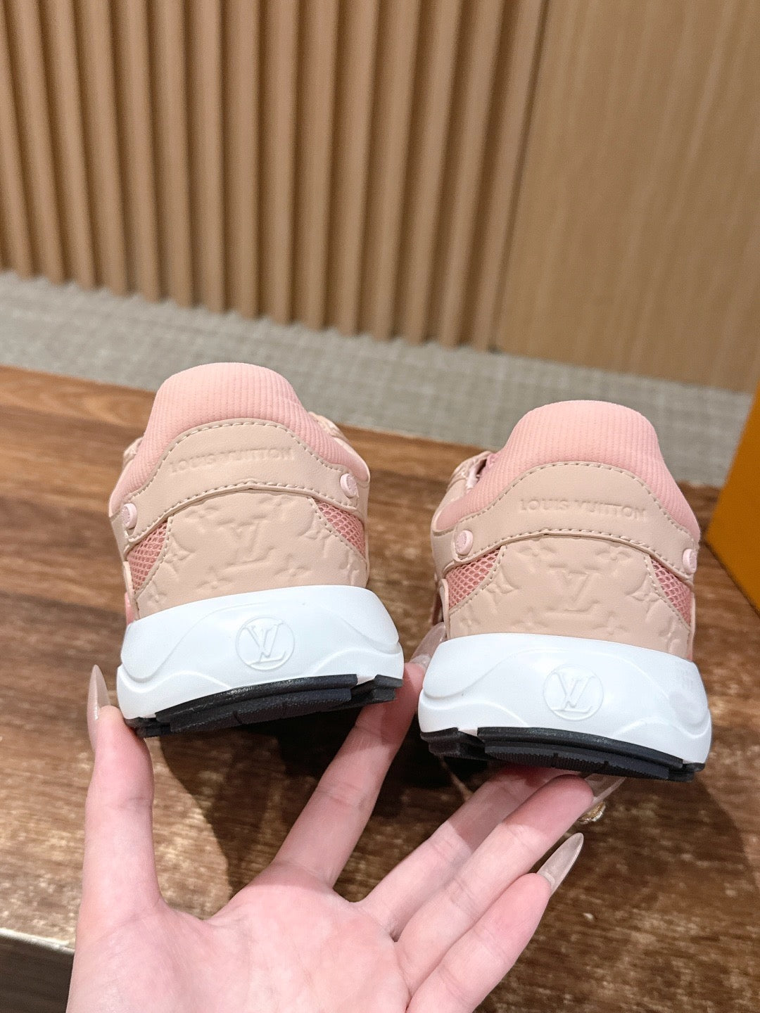Pink white and Grey white Shoes
