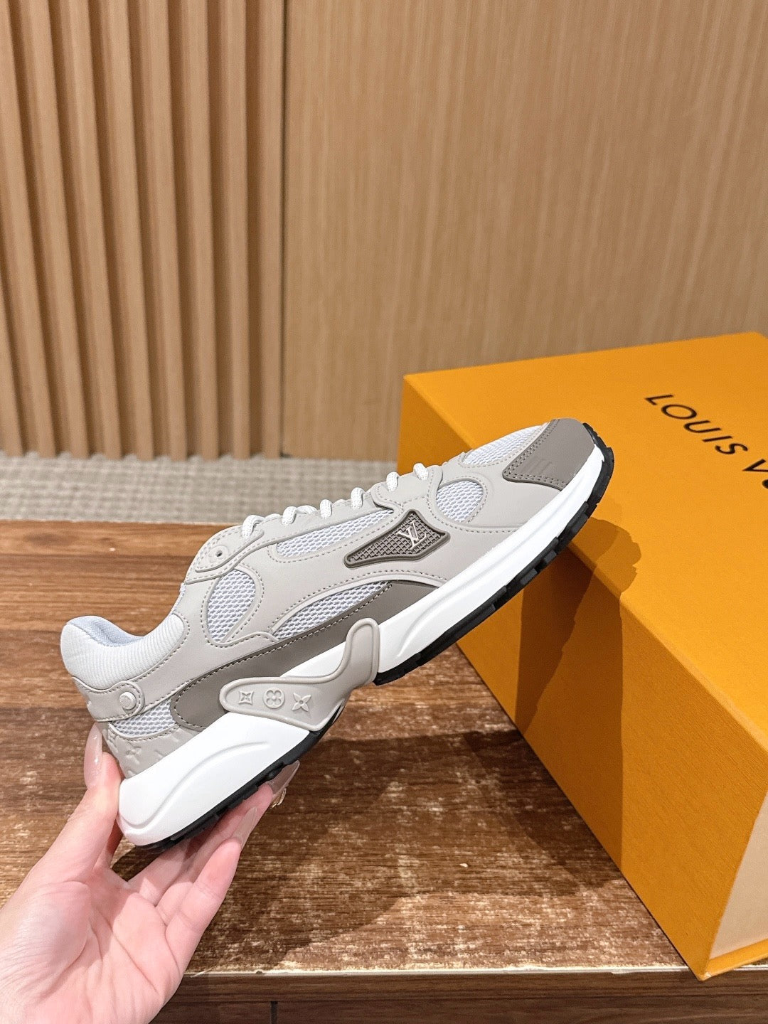 Pink white and Grey white Shoes
