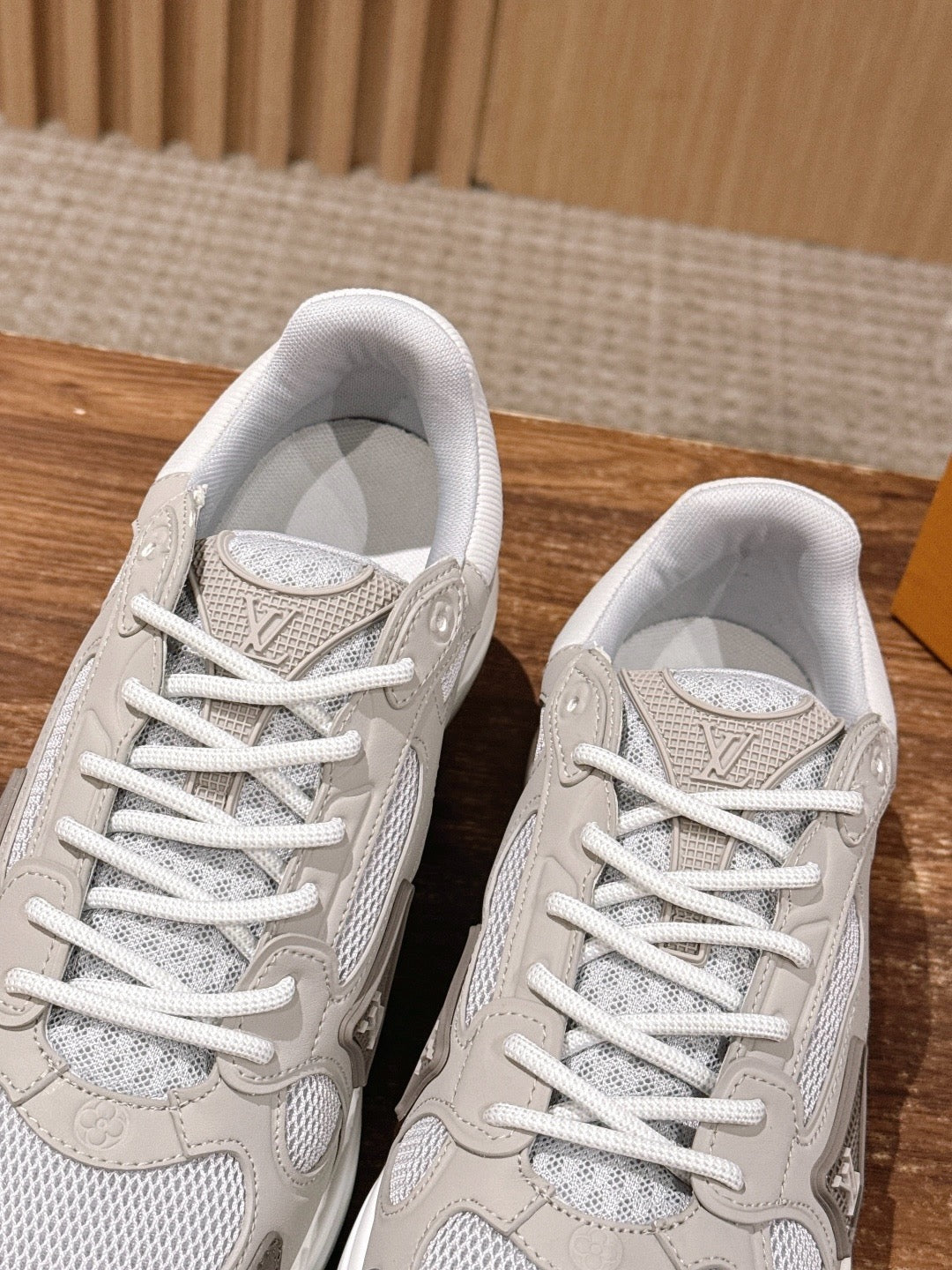 Pink white and Grey white Shoes