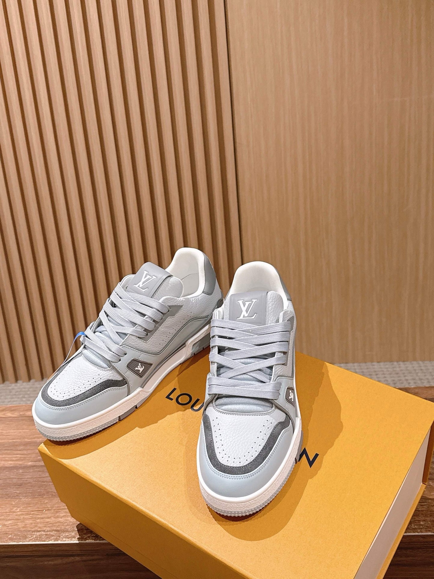White grey and White red Shoes