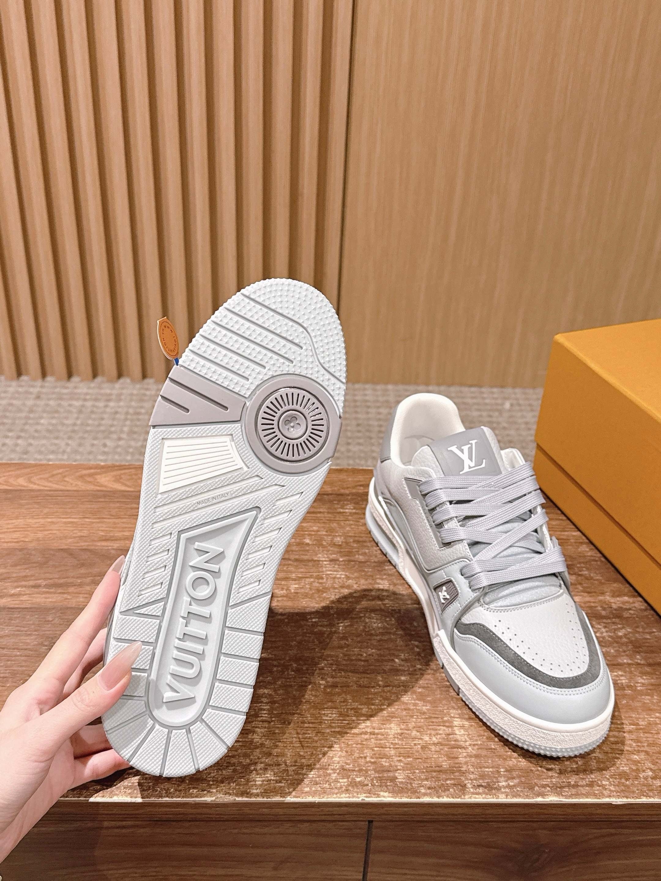 White grey and White red Shoes