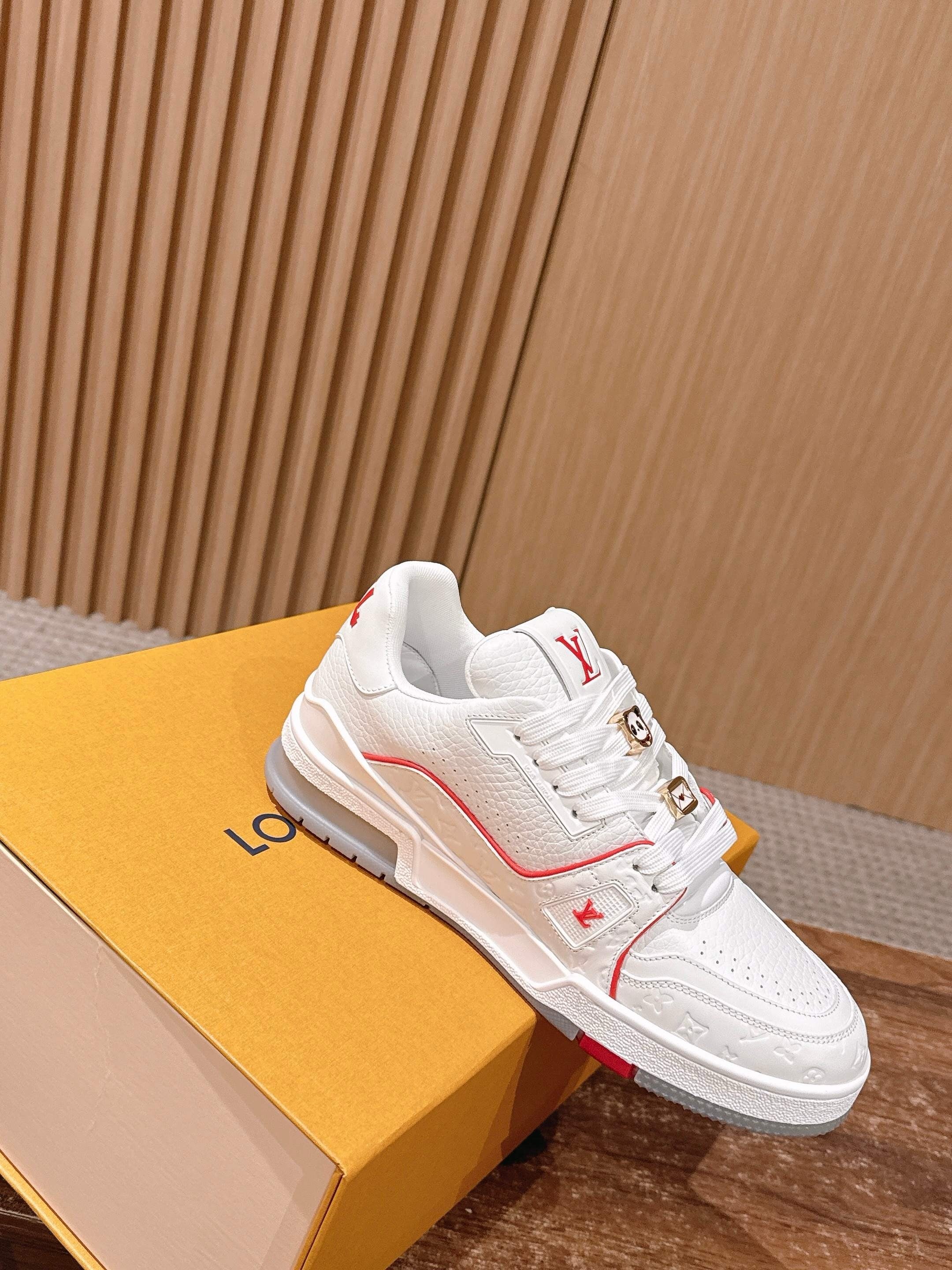 White grey and White red Shoes