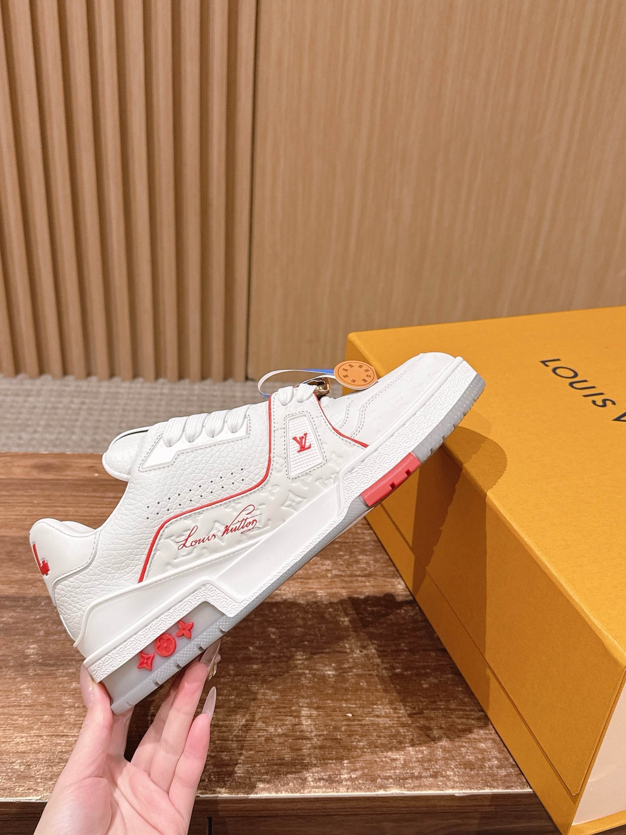 White grey and White red Shoes