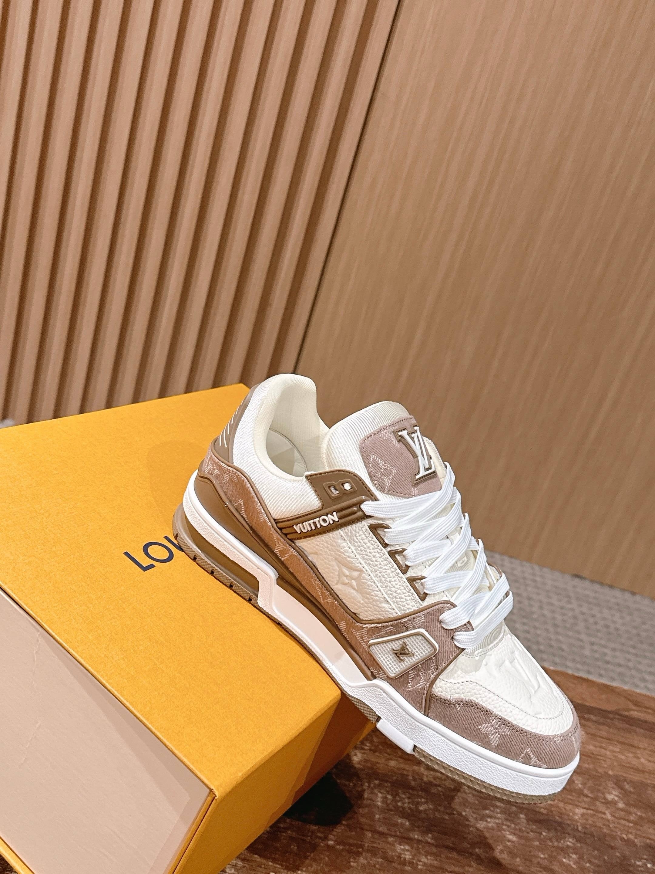White grey and White brown Shoes