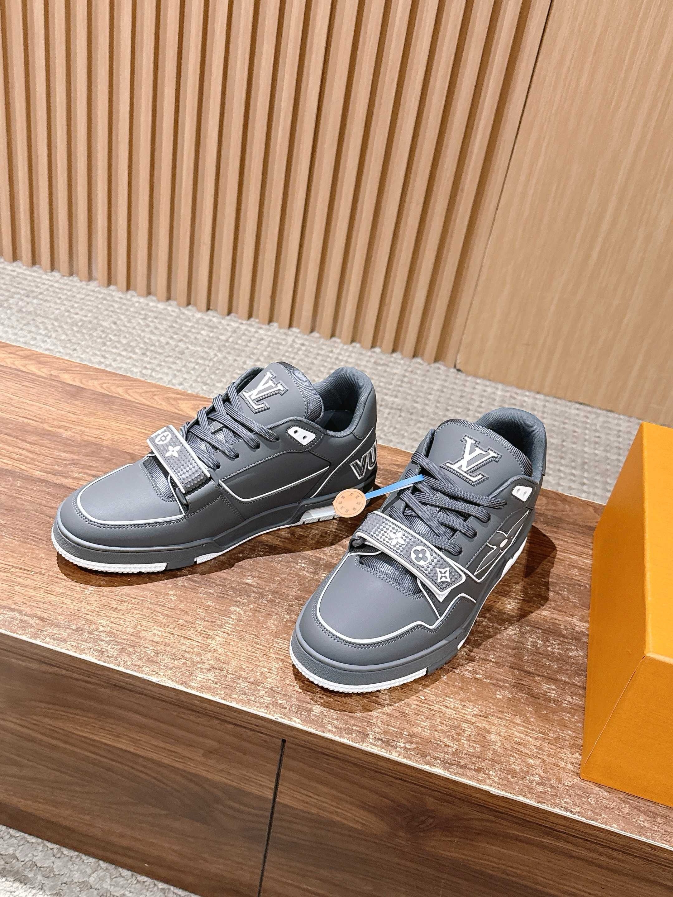 Grey and Black Shoes