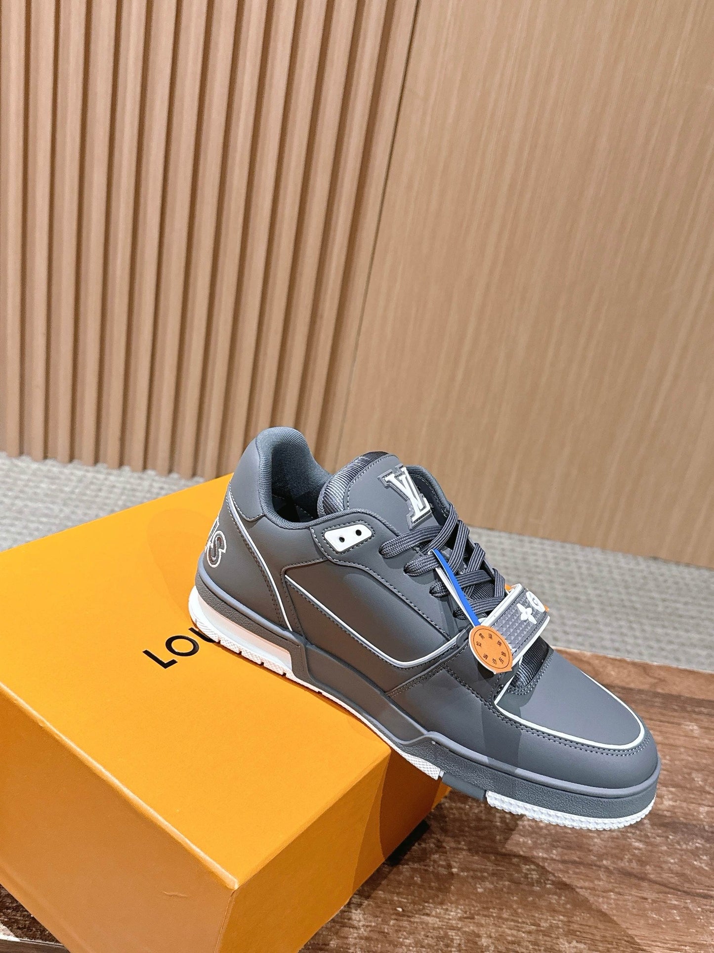 Grey and Black Shoes