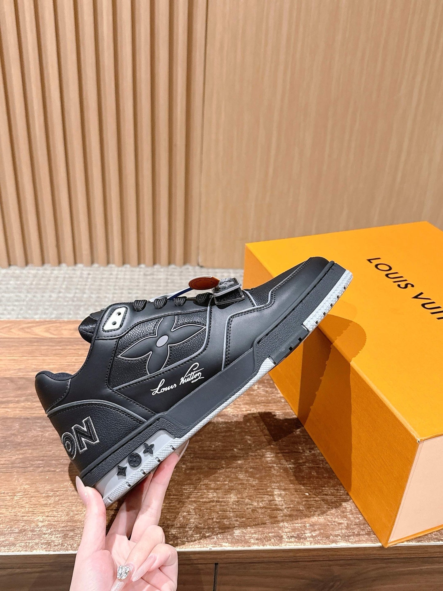 Grey and Black Shoes