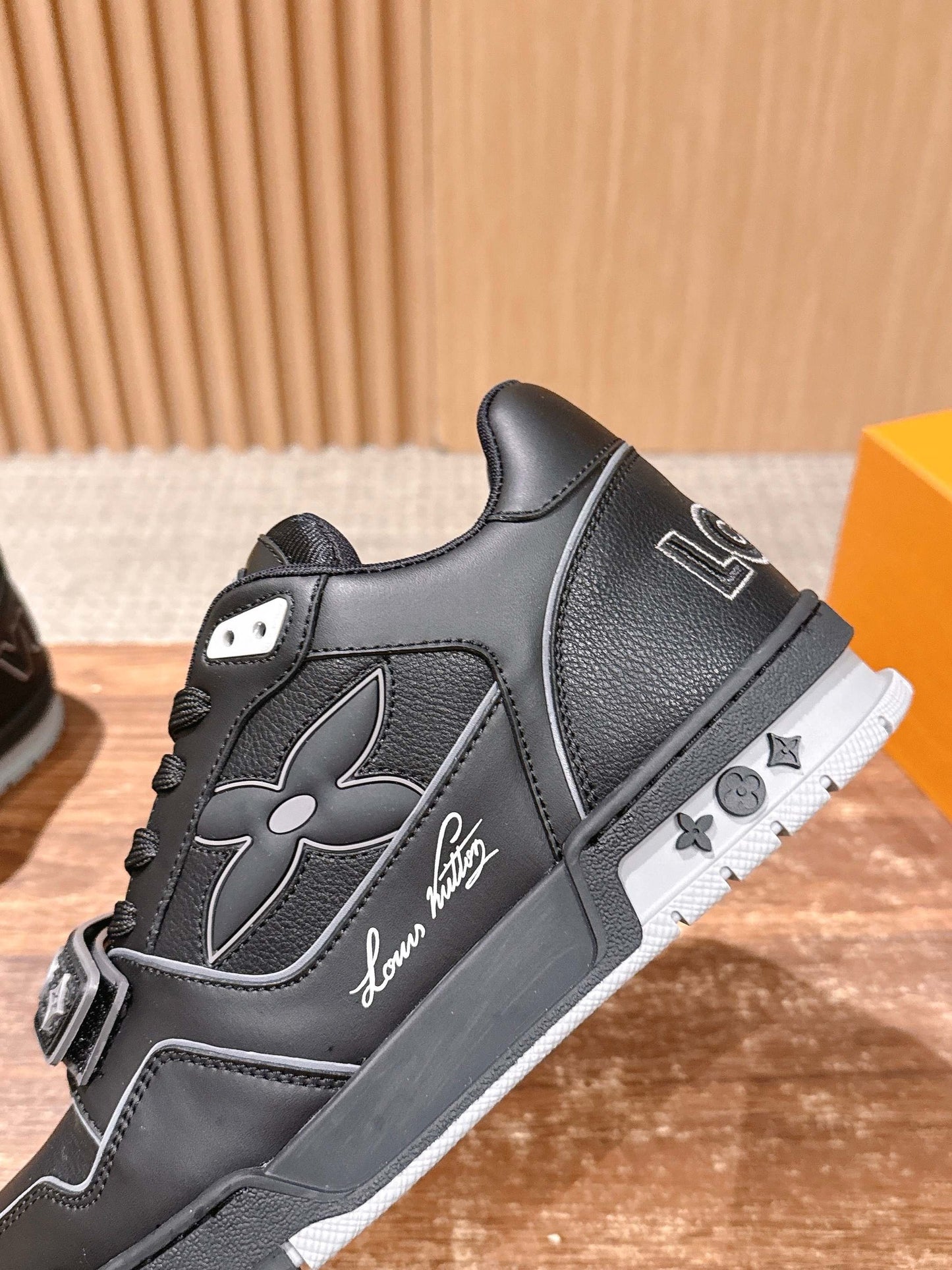 Grey and Black Shoes