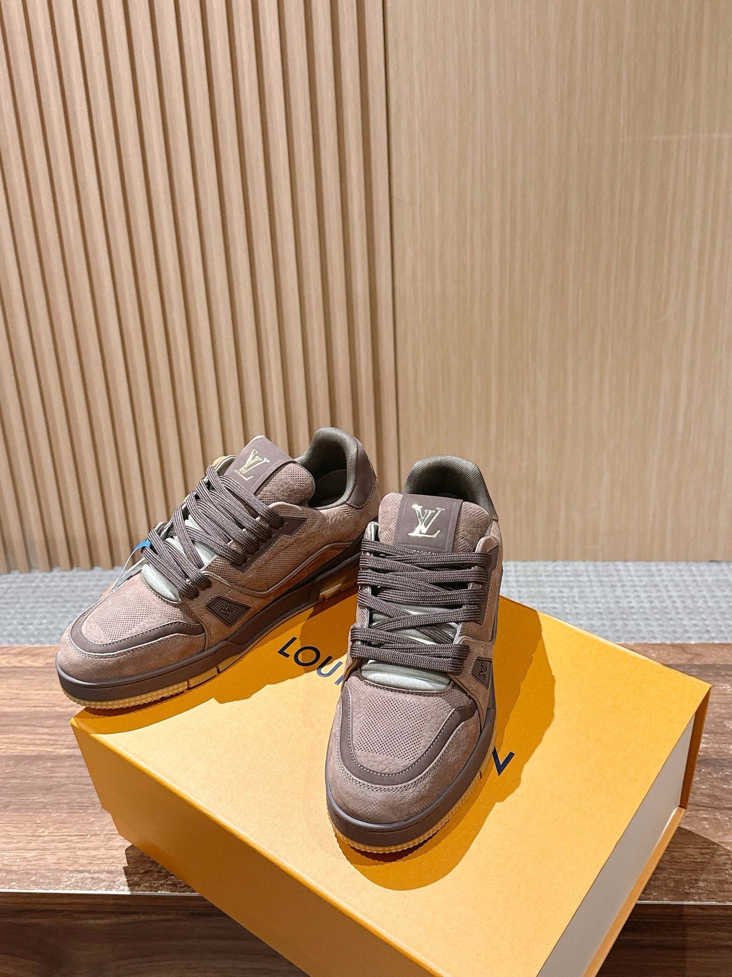 Grey and Brown grey Shoes